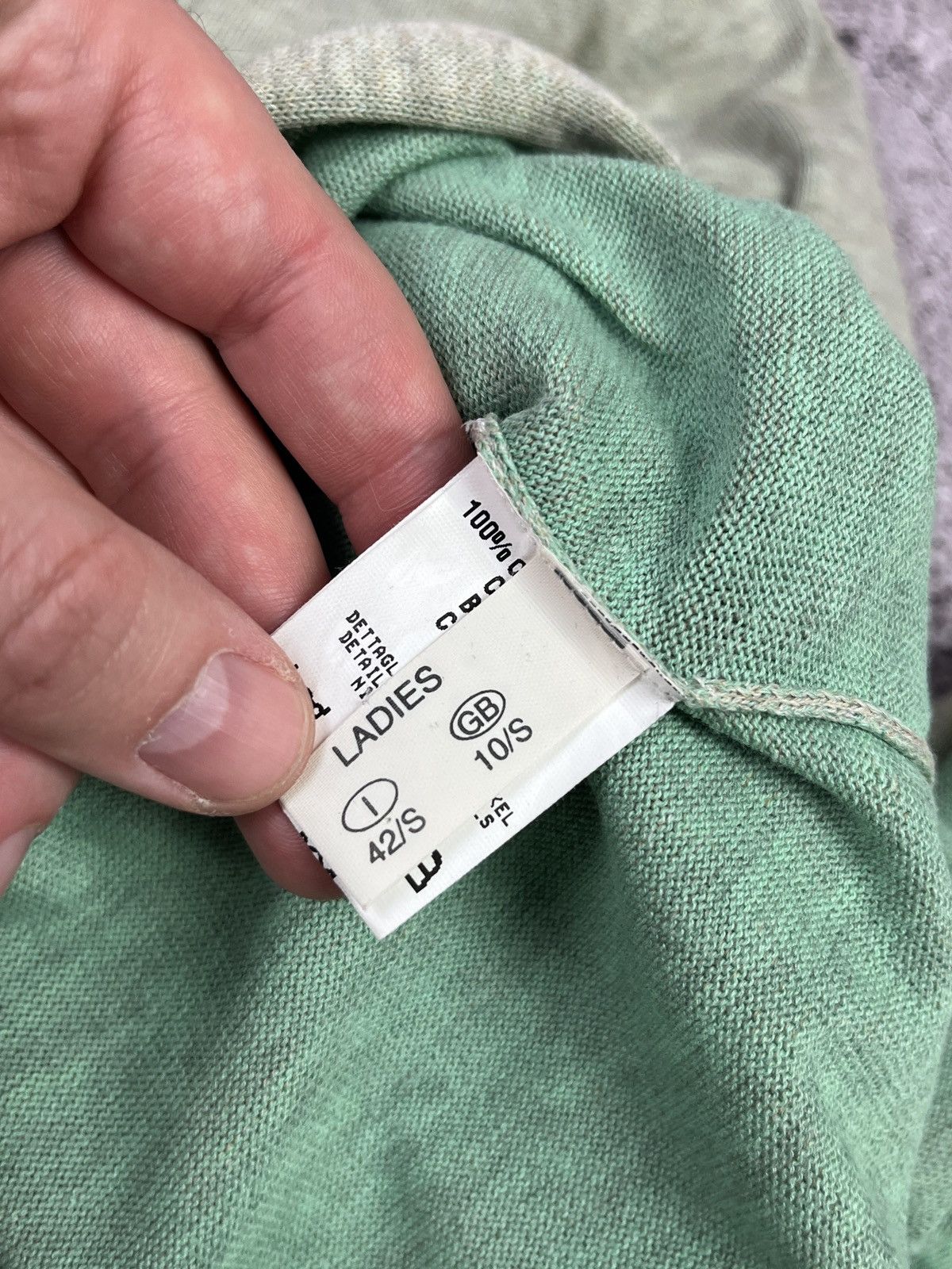 Fabiana Filippi MintGreen Lightweight Cotton Cardigan Size S 🇮🇹 Quiet Luxury Size M / US 6-8 / IT 42-44 - 7 Thumbnail