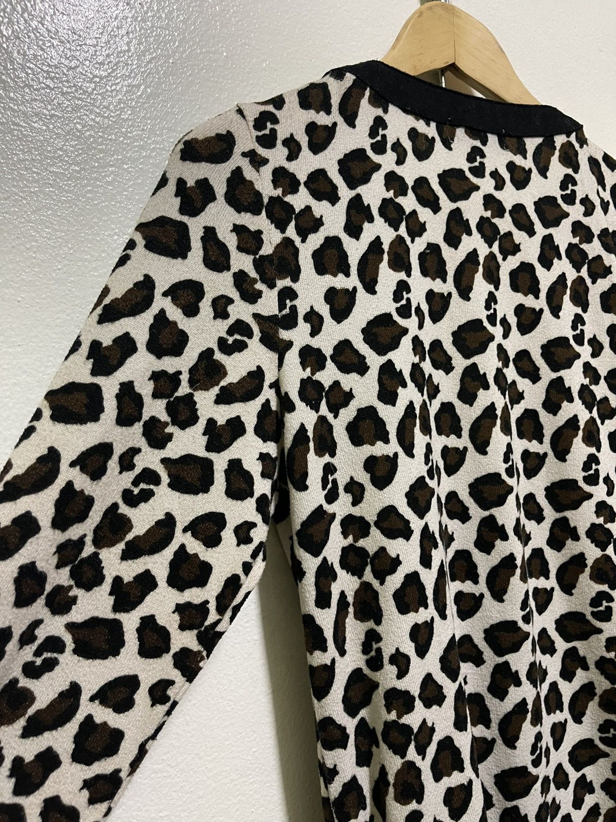 Japanese Brand T Mind Leopard Printed Cardigan Studded Size L / US 10 / IT 46 - 10 Thumbnail