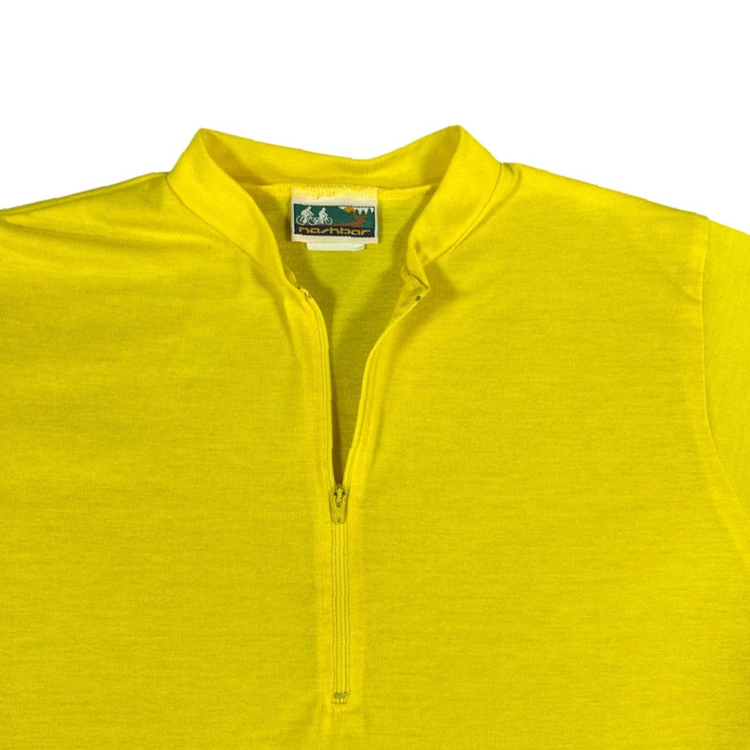 Vintage Vintage Nashbar Cycling Jersey Yellow Blank USA Made 90s Adult LARGE Short Sleeve Zip Pocket T-Shirt Men Men’s Jerseys Size US L / EU 52-54 / 3 - 6 Thumbnail