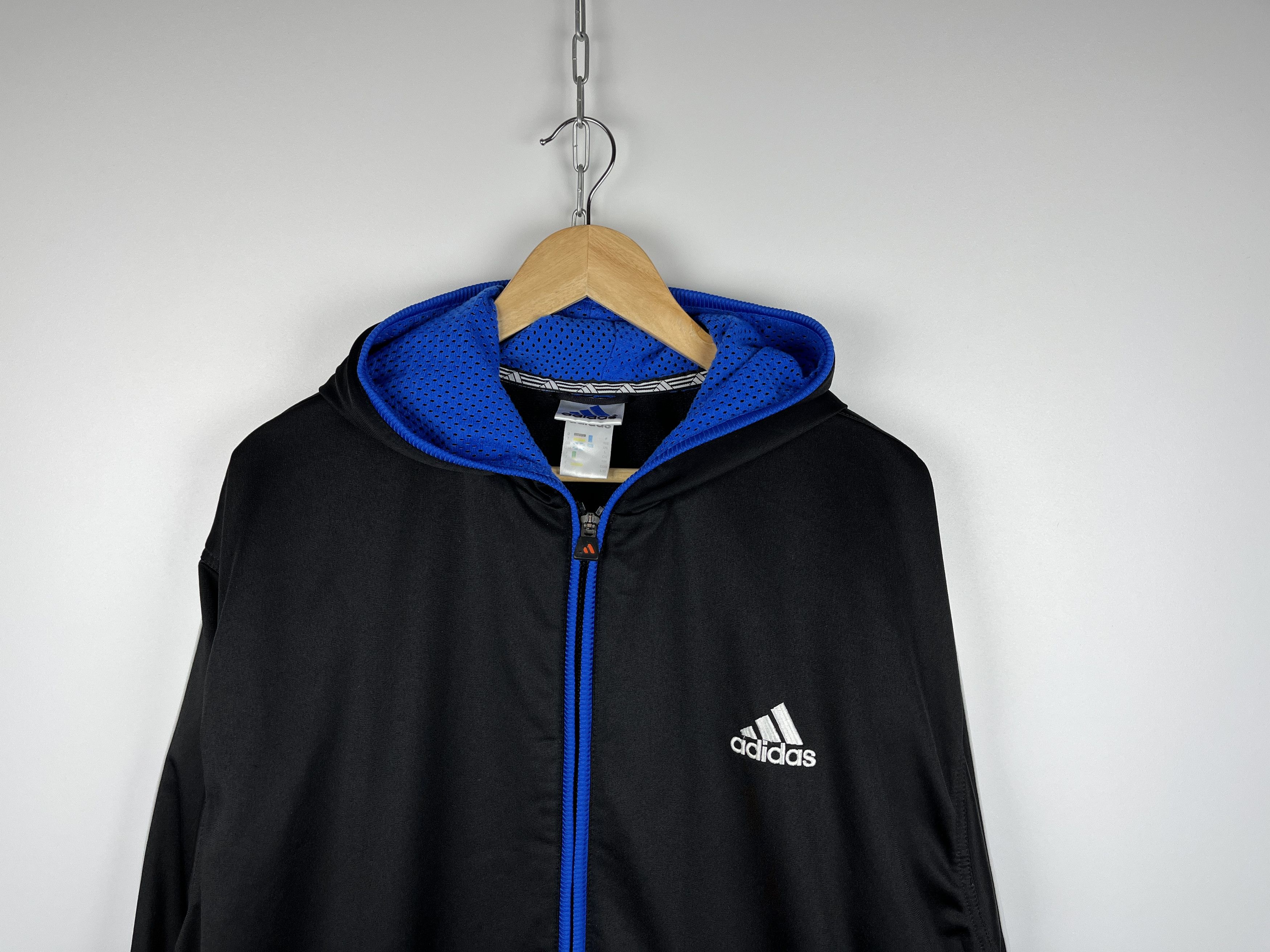 Adidas 90's Adidas Big Logo Back Vintage Full Zip Hoodie Size US L / EU 52-54 / 3 - 7 Thumbnail