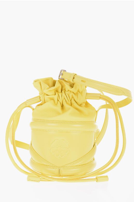 Alexander McQueen Leather Bucket Bag with Embossed Logo Size ONE SIZE - 1 Thumbnail