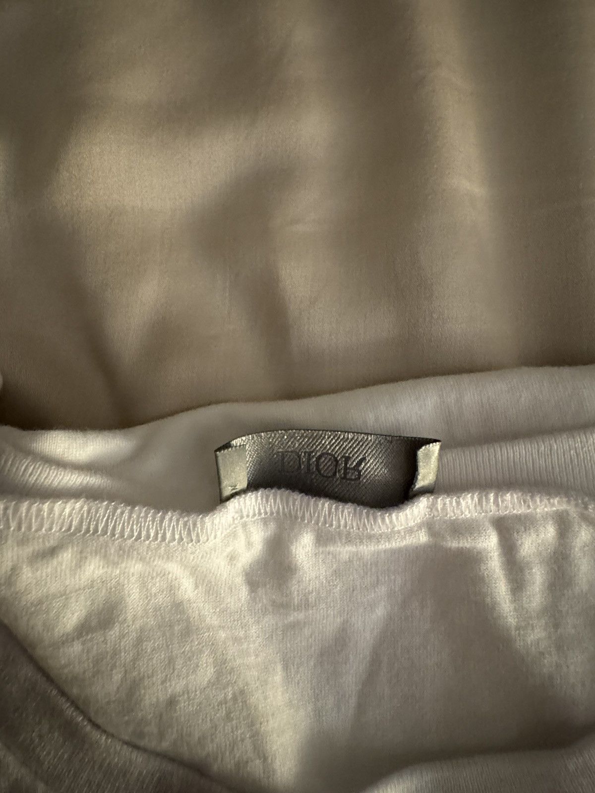 Dior Dior White Cotton Jersey Tee with Bee Embroidery Size US M / EU 48-50 / 2 - 10 Thumbnail