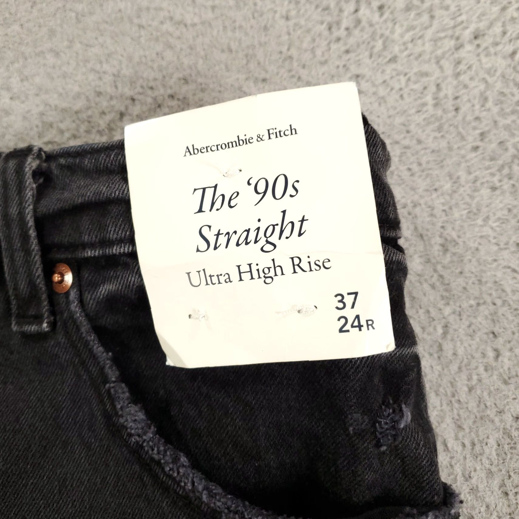 Abercrombie & Fitch VINTAGE Abercrombie & Fitch Jeans Womens 37 24R 90s Straight Ultra High Rise NWT Size 36" / US 14 / IT 50 - 2 Thumbnail