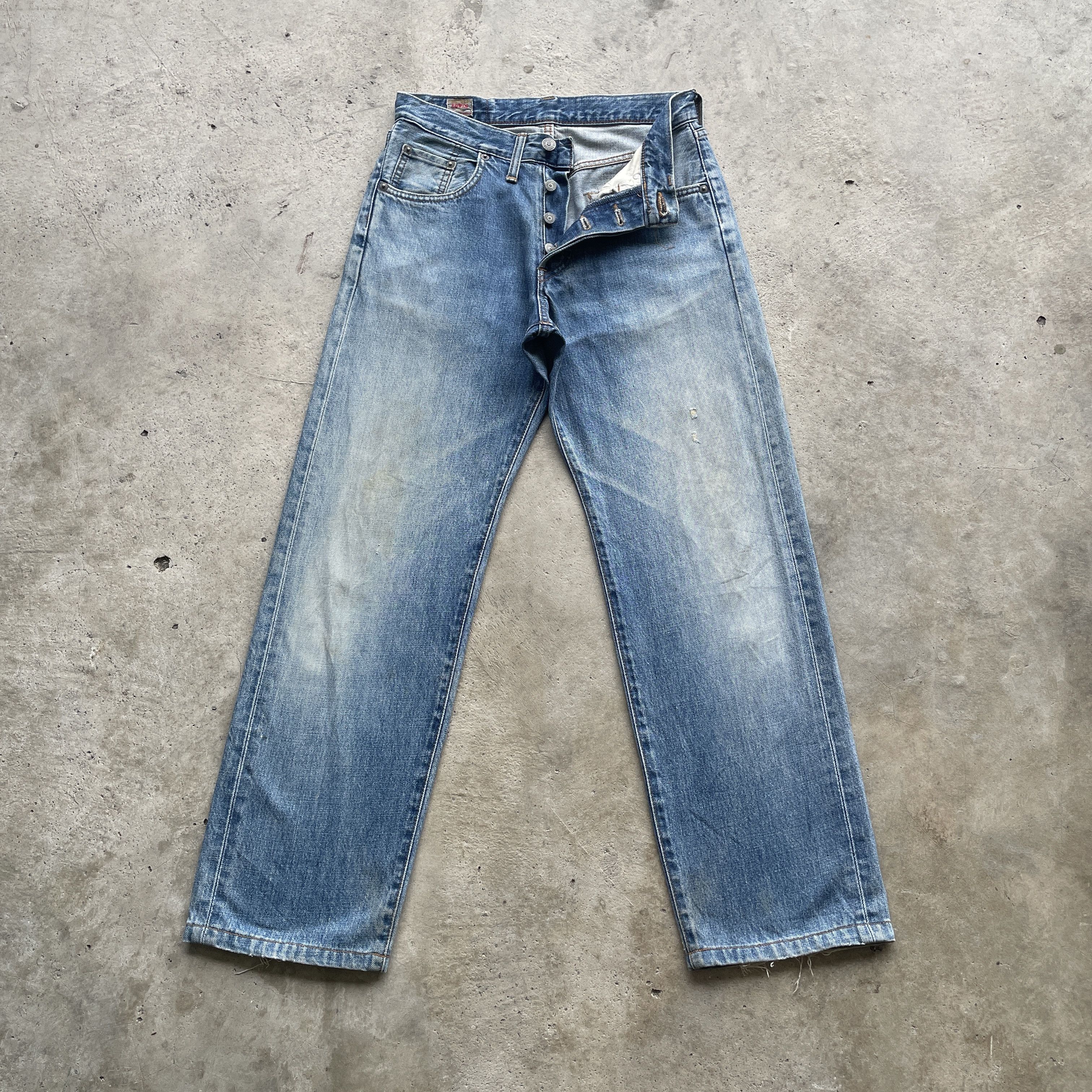 Edwin W28x28.5 VINTAGE EDWIN 503 JEANS FADED DENIM BAGGY PANTS Size US 28 / EU 44 - 2 Thumbnail
