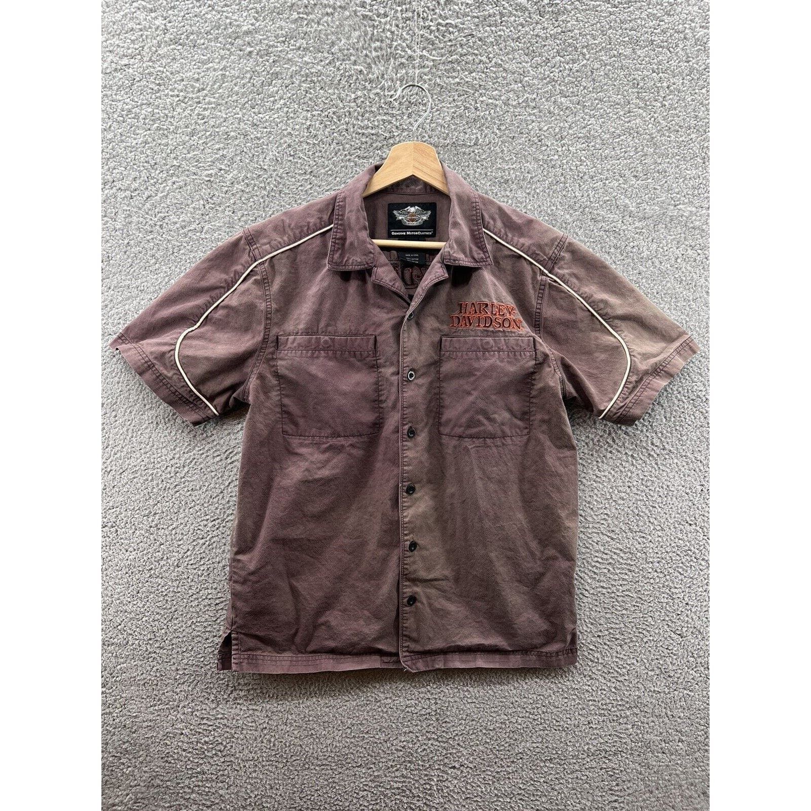 Harley Davidson Harley Davidson Faded Red Skull Flames Button Up Size Med Size US M / EU 48-50 / 2 - 1 Thumbnail