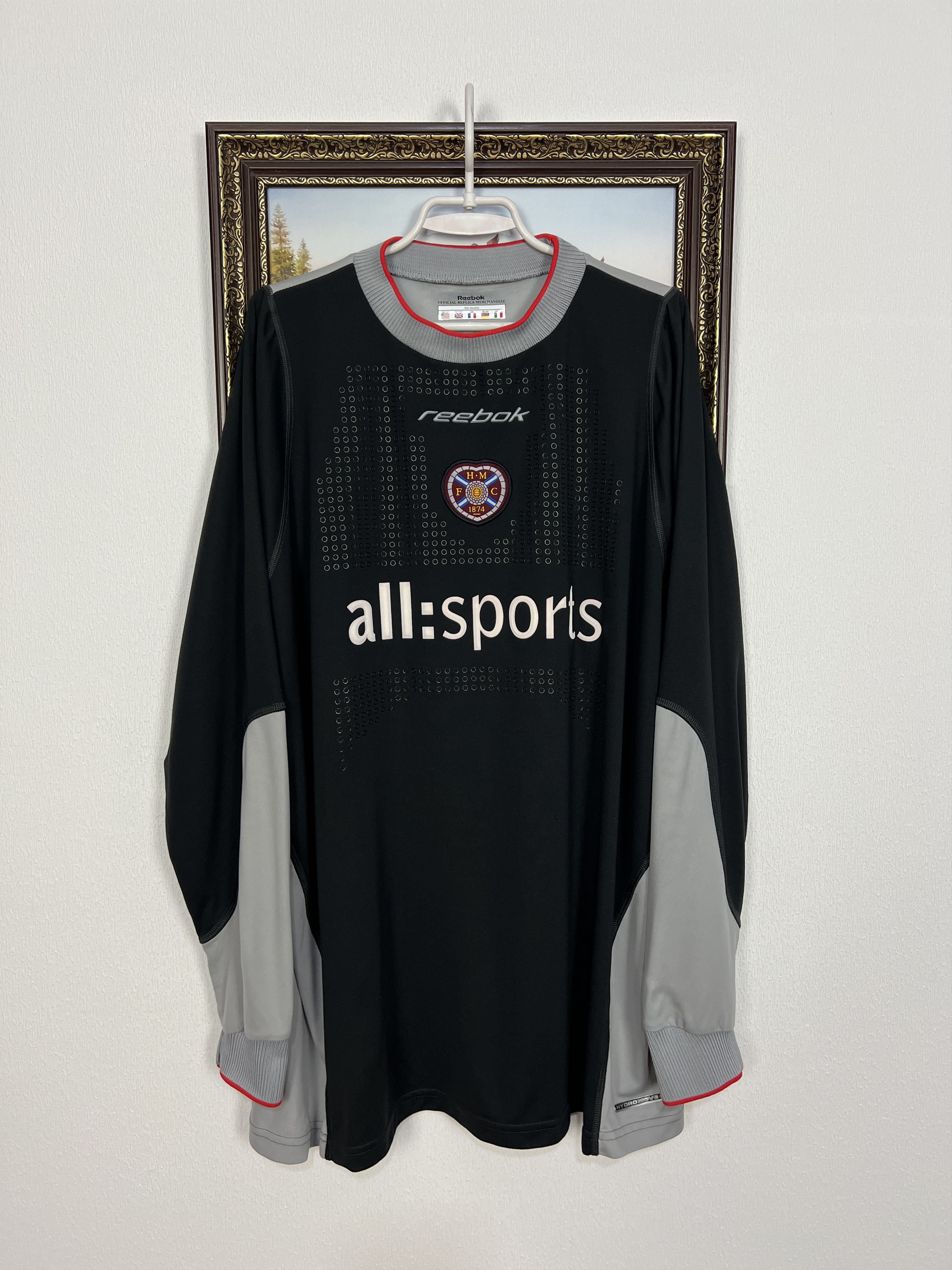 Reebok Heart Of Midlothian Goalkeeper football shirt 2002 Jersey Size US XXL / EU 58 / 5 - 1 Thumbnail