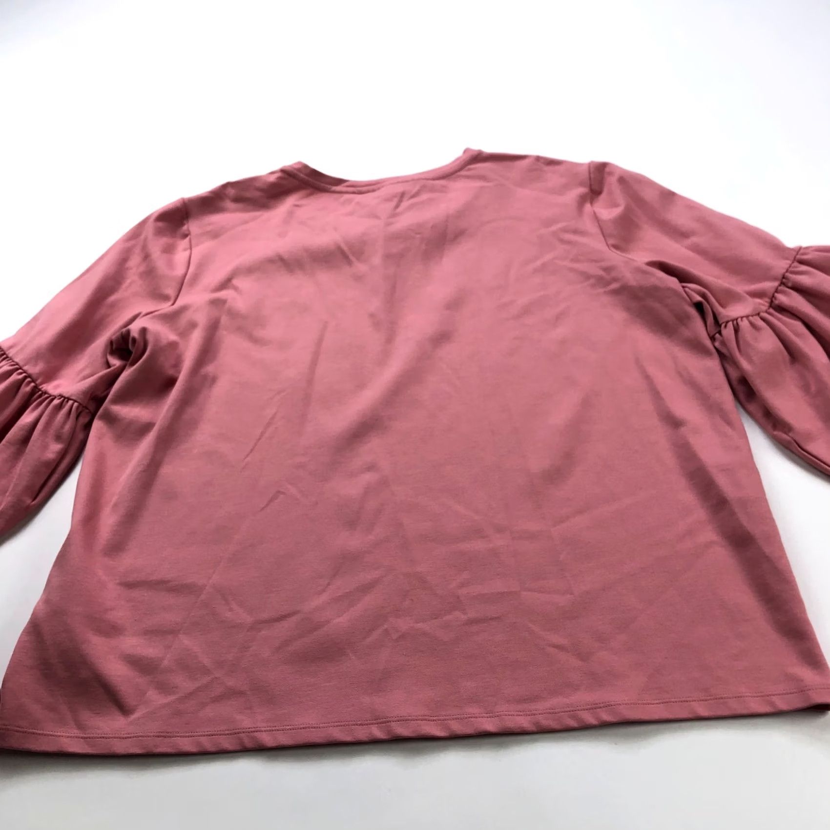 Ralph Lauren Lauren Ralph Lauren Blouse Shirt Viscose Nylon Pink XXL Bell Sleeve Pullover Top Women Regular Fit Crew Neck Casual Business Modern Classic Size XXL / US 16-18 / IT 52-54 - 6 Thumbnail