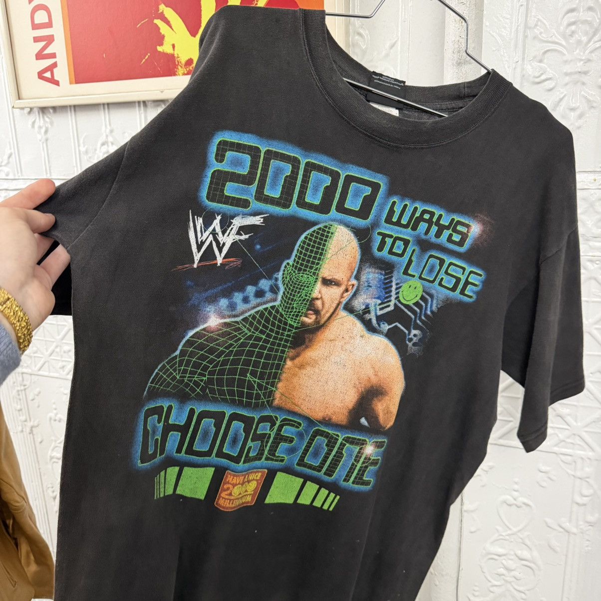 Vintage vintage 2000 goldberg graphic WWF tee tshirt Size US L / EU 52-54 / 3 - 2 Thumbnail