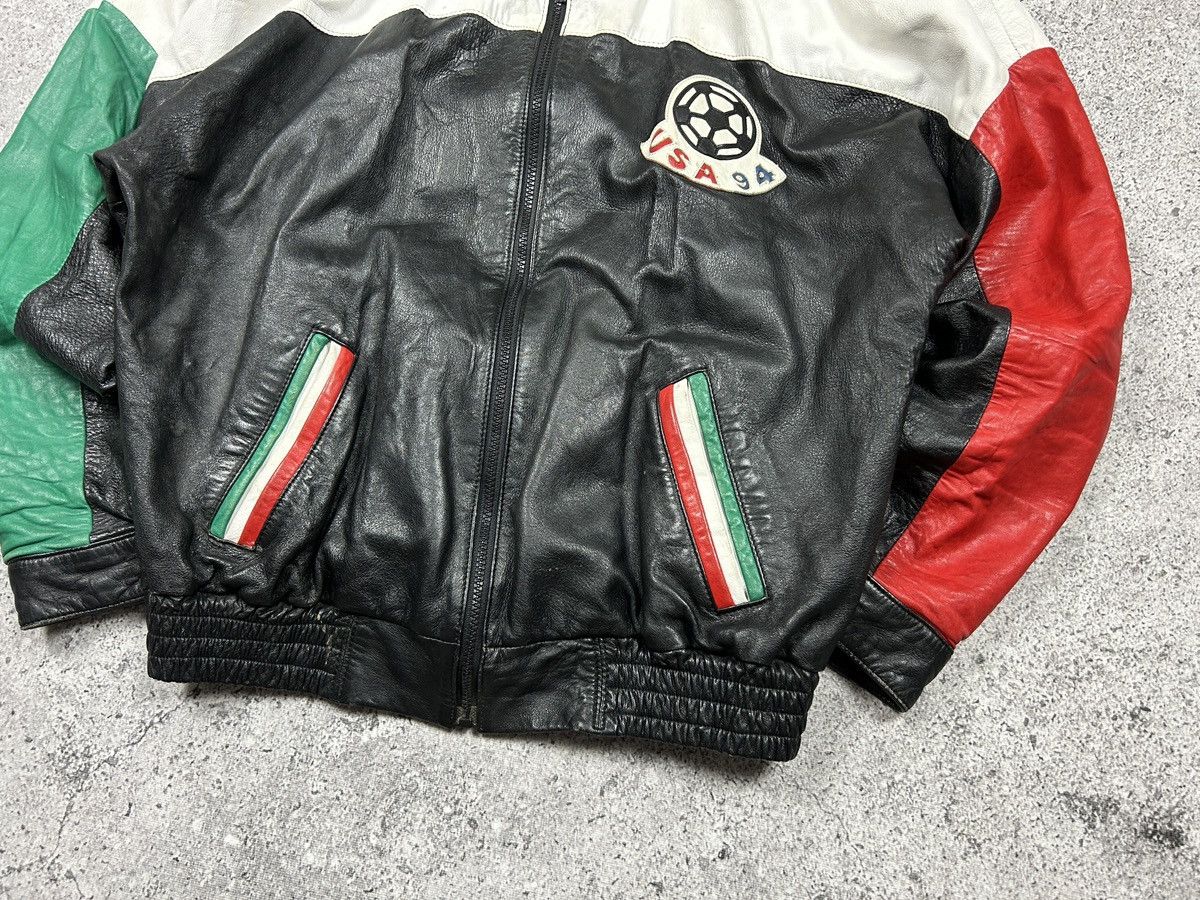 Mexicana × Vintage 1996 Mexico World Cup Usa Leather Jacket Size US L / EU 52-54 / 3 - 8 Thumbnail