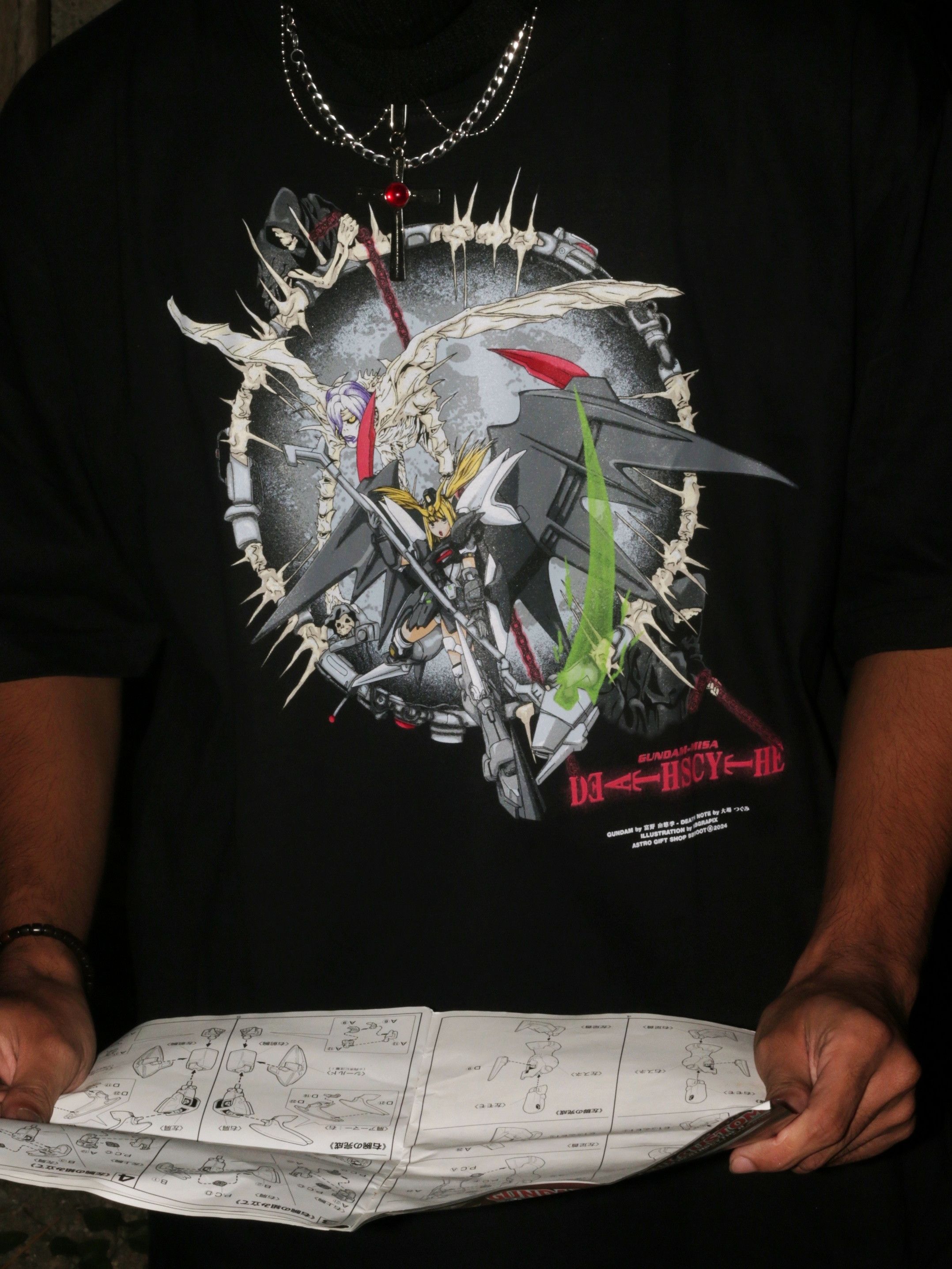 Anime × Japanese Brand MISA DEATH NOTE GUNDAM DEATHSCYTHE ANIME BOOT TEE Size US L / EU 52-54 / 3 - 4 Thumbnail