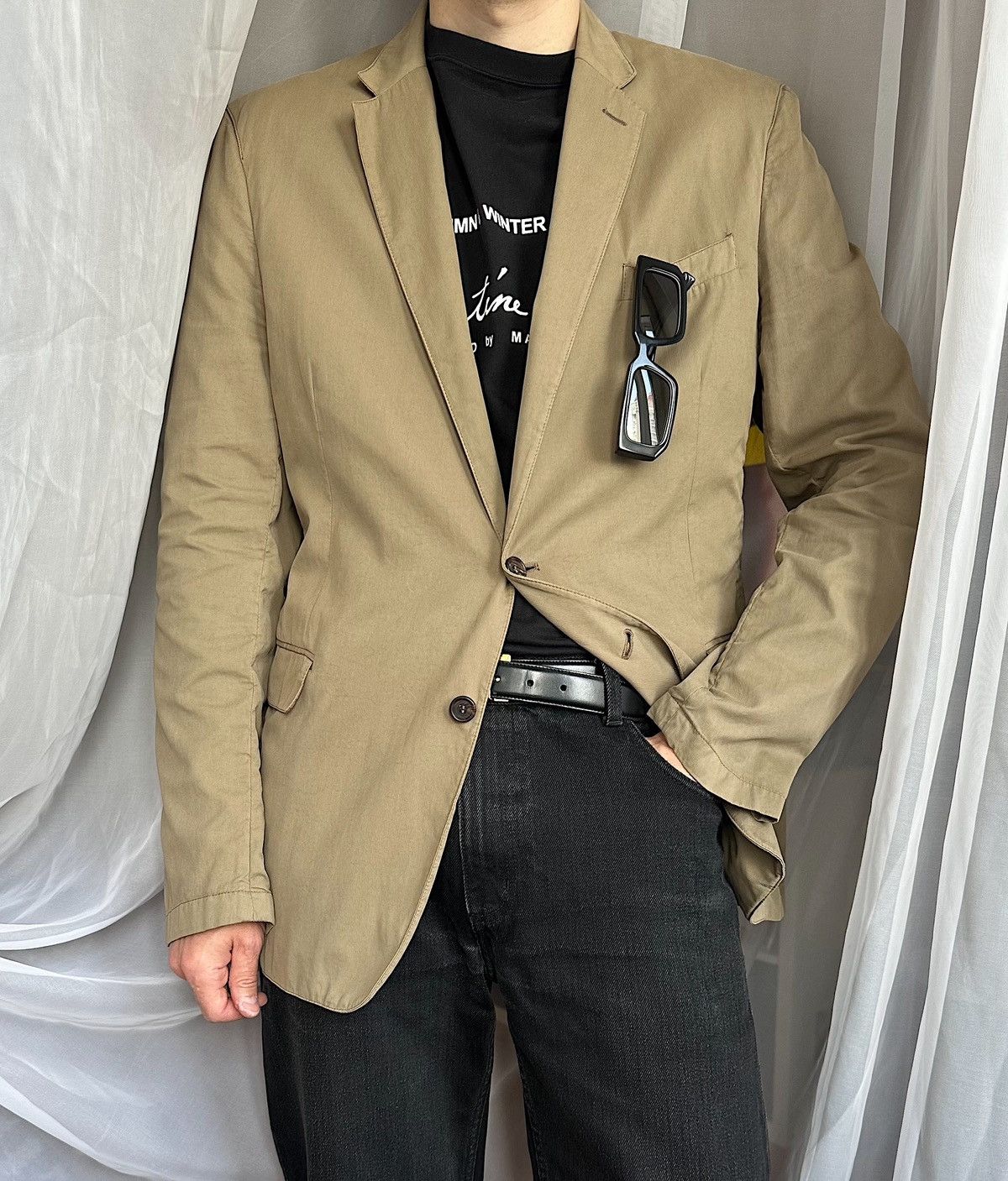 Prada PRADA $3300 FW2006 Padded Shoulders Cotton Jacket Blazer SLP Size US M / EU 48-50 / 2 - 2 Thumbnail