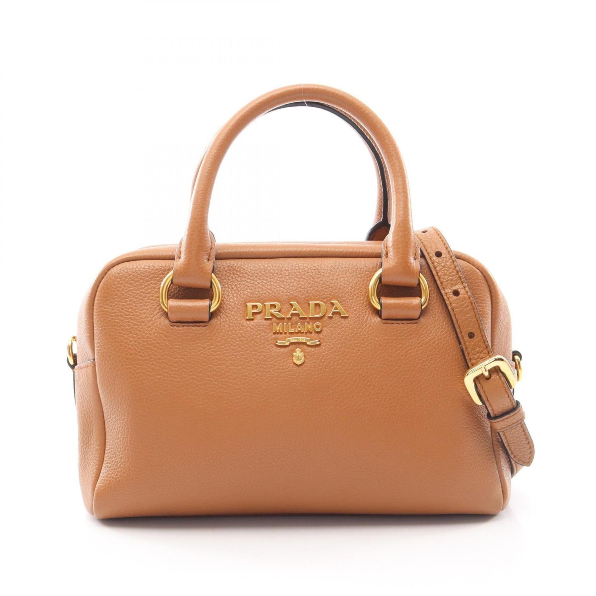 Prada Prada VITTELO PHENIX 2-Way Handbag, Leather, Women's, Black