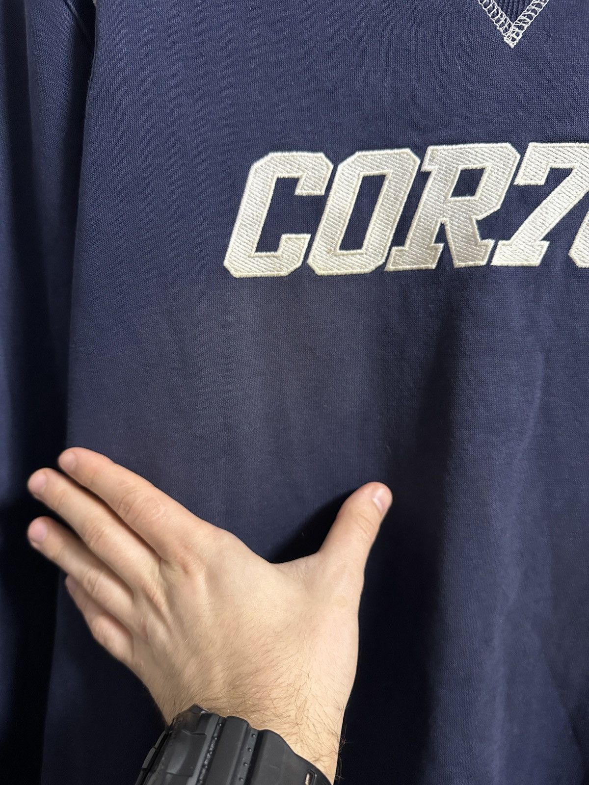 Nike Rare Vintage Sweatshirt Nike COR727 Small Swoosh Drill Y2K Size US XL / EU 56 / 4 - 3 Thumbnail