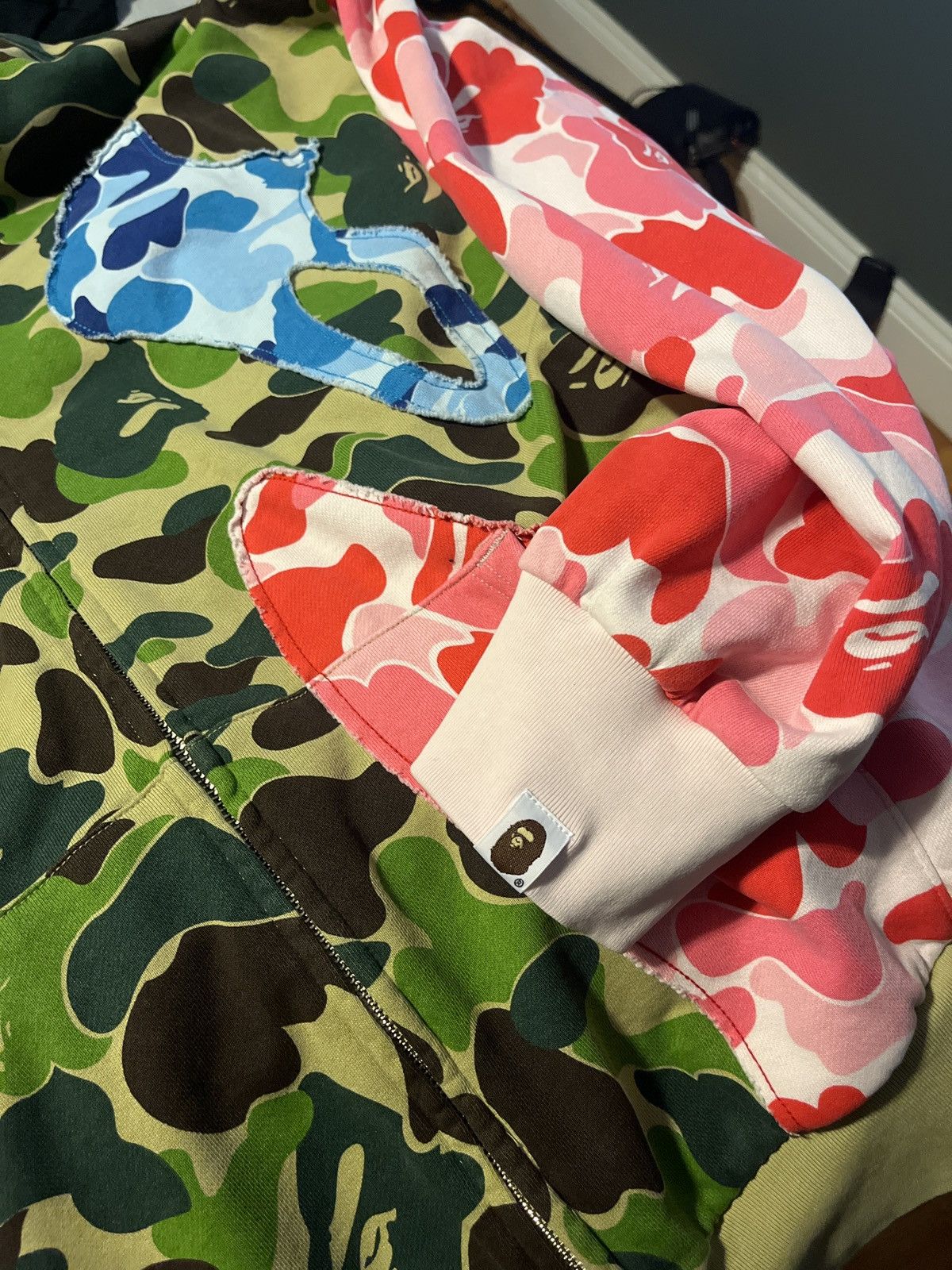 Bape BAPE🦍🪨🔥💨 ABC Camo Patchwork Zipper Hoodie Size US XXL / EU 58 / 5 - 7 Thumbnail