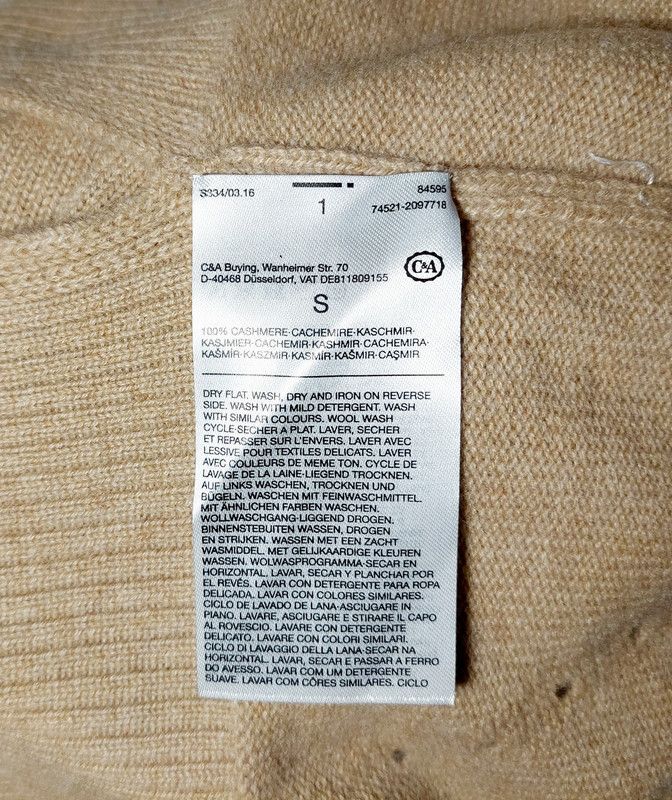 C&A 100% cashmere sweater beige new luxury soft comfortable Size S / US 4 / IT 40 - 7 Thumbnail