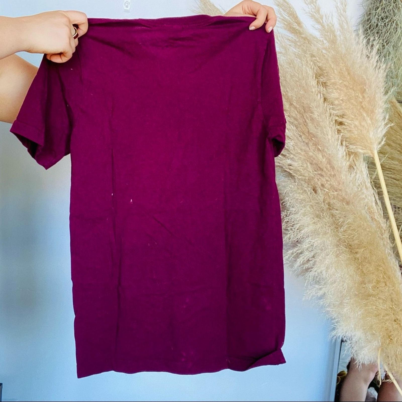 Canvas CANVAS Maroon White Script The Party Screen Tee Shirt Top Size S / US 4 / IT 40 - 5 Thumbnail
