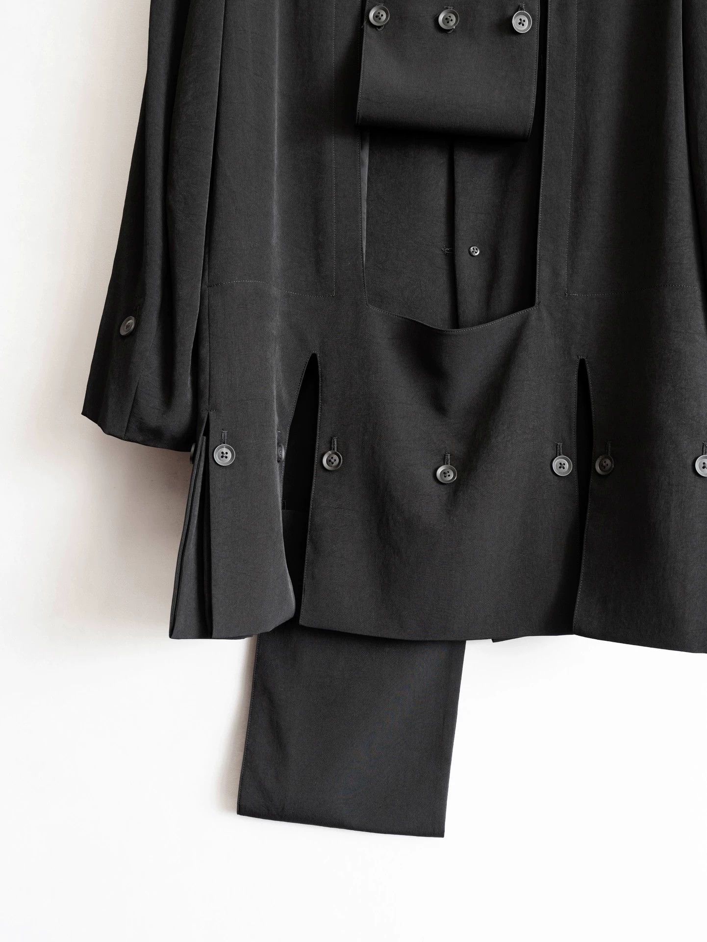 Yohji Yamamoto Yohji Yamamoto 25SS Deconstructed Asym Triacetate Jacket Size US L / EU 52-54 / 3 - 8 Thumbnail