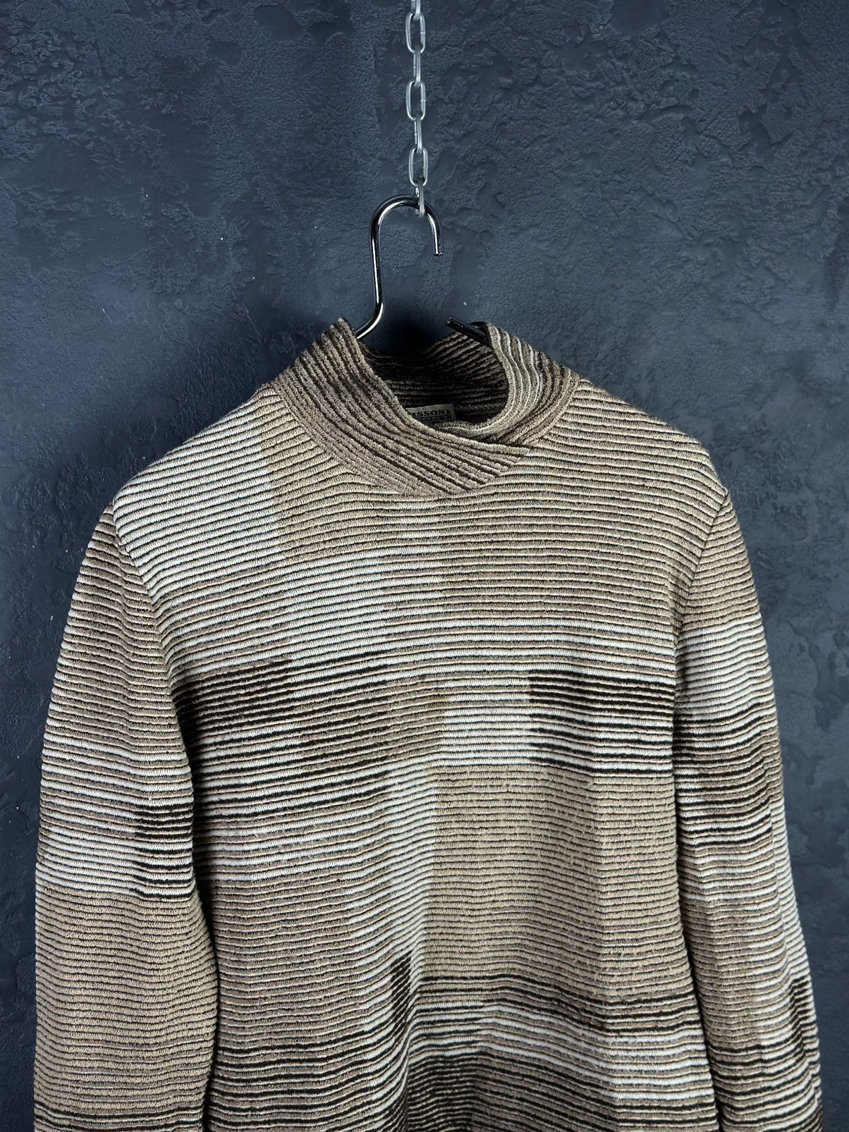 Missoni × Vintage Missoni Sport Vintage Wool Abstract Knitted Sweater Size L / US 10 / IT 46 - 2 Thumbnail