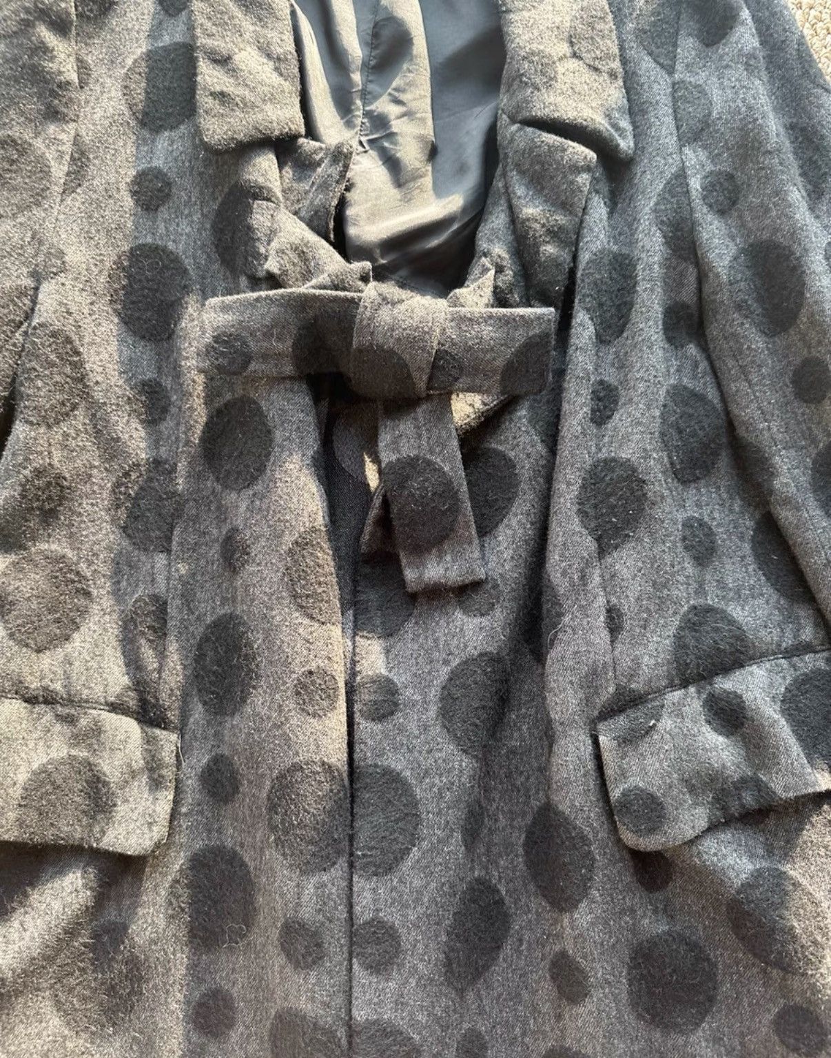 Comme des Garcons COMME des GARÇONS Polka Dot Wool Coat K23 Size S / US 4 / IT 40 - 5 Thumbnail