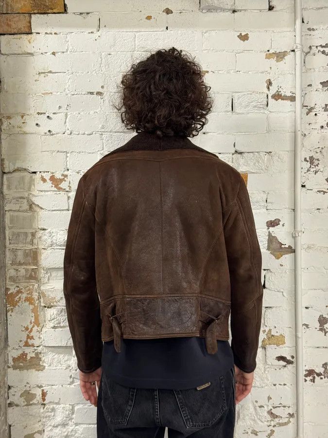Emporio Armani 2000s Emporio Armani Pure Brown Aviator Shearling Leather Jacket Size US S / EU 44-46 / 1 - 3 Thumbnail