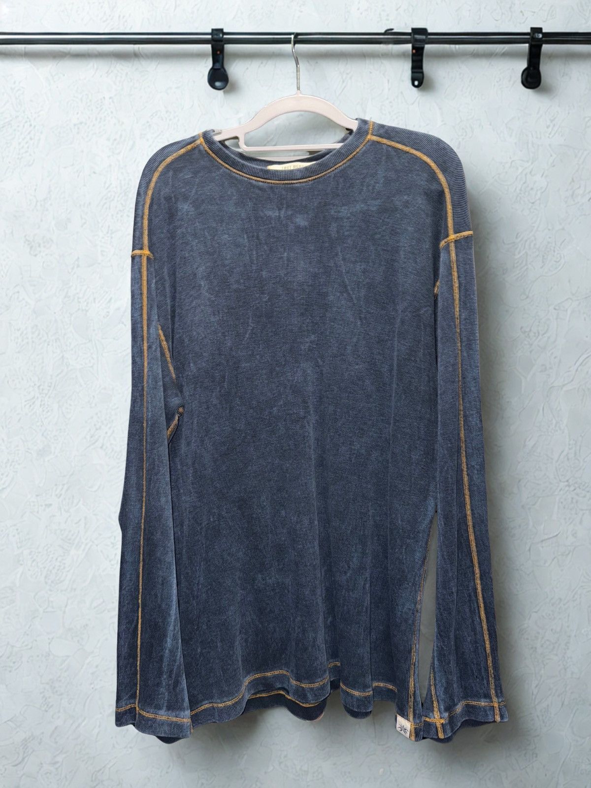 Other Vintage Blue Mock Denim Cotton Long Sleeve Size US L / EU 52-54 / 3 - 1 Thumbnail
