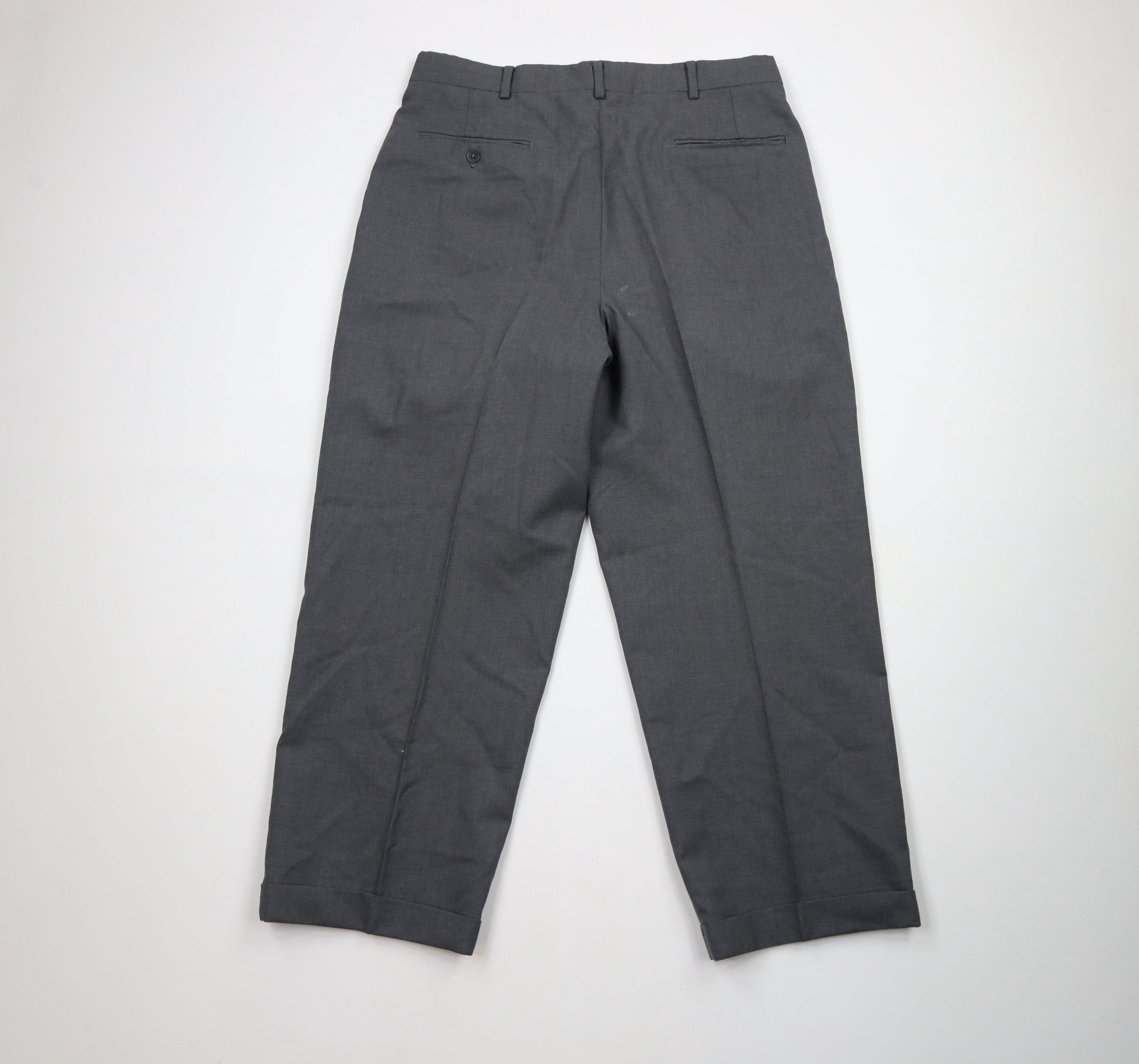 Vintage Vintage 70s Streetwear Cuffed Wide Leg Chino Pants Gray Size US 34 / EU 50 - 10 Thumbnail
