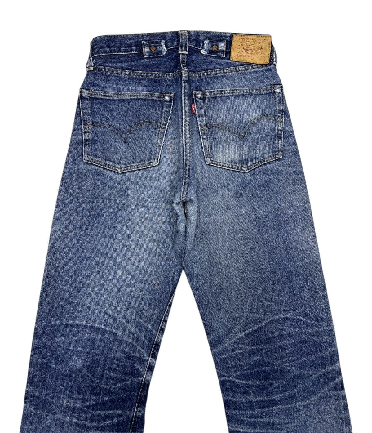 Kapital 🔥VINTAGE LEVIS 201 BIG E SELVEDGE DENIM JEANS RIP BUCKLE Size US 28 / EU 44 - 4 Thumbnail