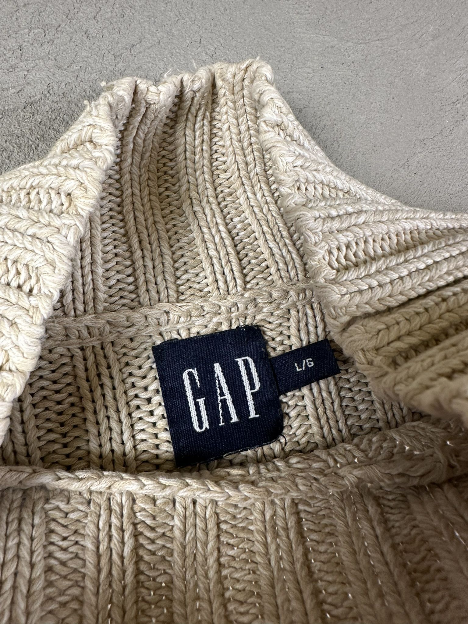 Gap 2000s Vintage GAP Cable Knit Y2k Sweater Size US L / EU 52-54 / 3 - 12 Thumbnail