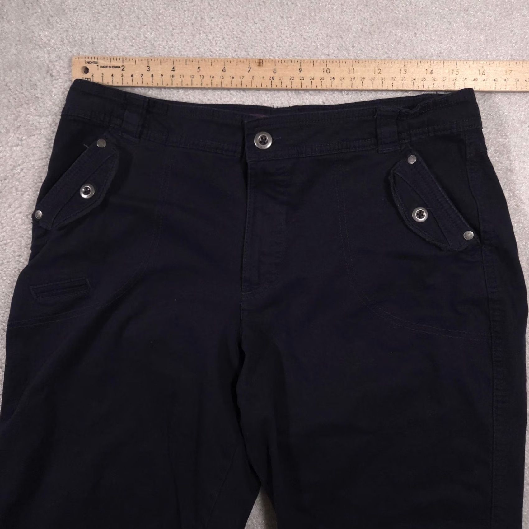 Gloria Vanderbilt Gloria Vanderbilt Capri Pants Womens 10 Blue Twill Stretch Zip Fly Casual Size 32" / US 10 / IT 46 - 6 Thumbnail