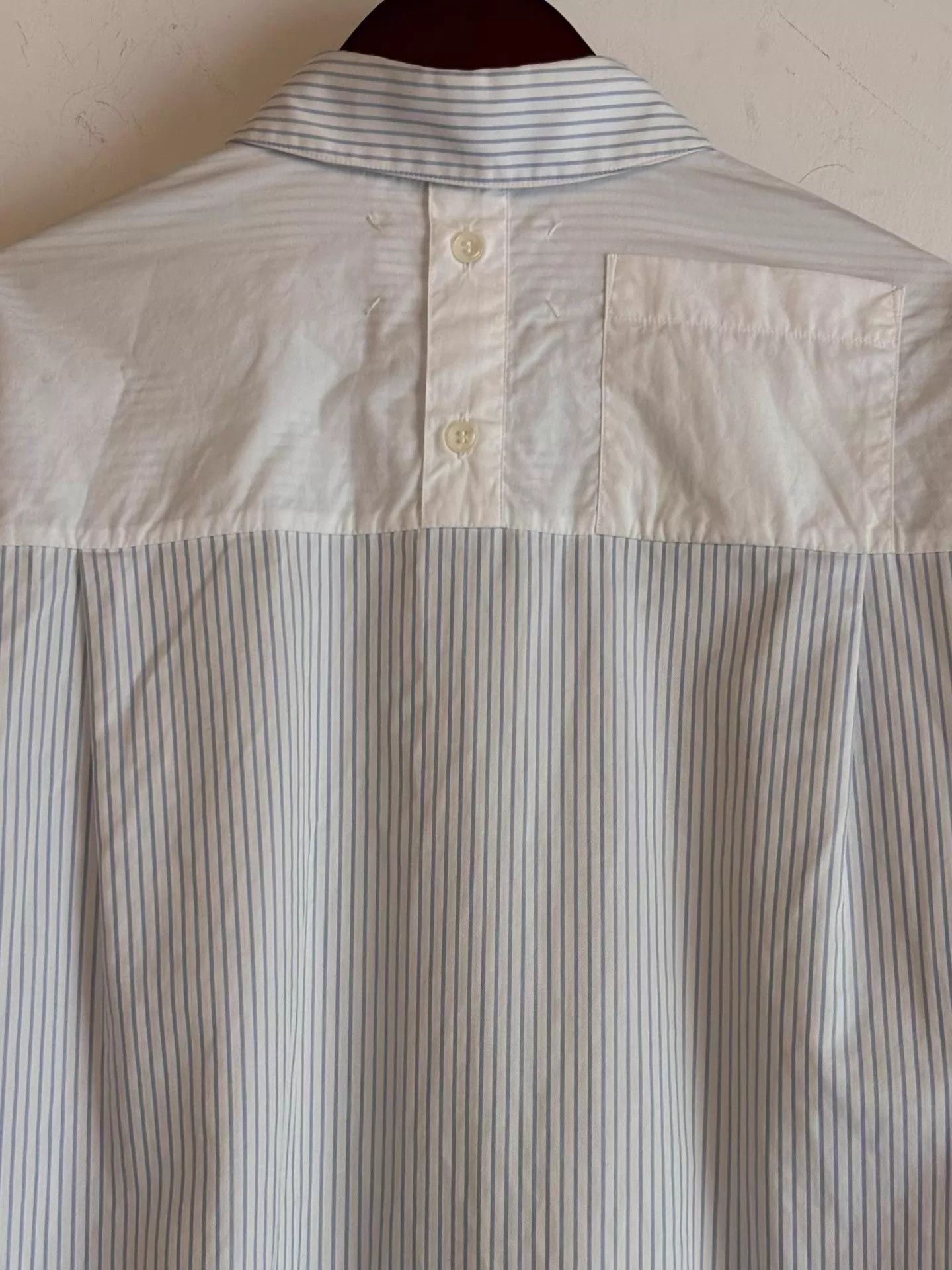 Maison Margiela White Striped Long Sleeve Button-Up Shirt Size US S / EU 44-46 / 1 - 5 Thumbnail