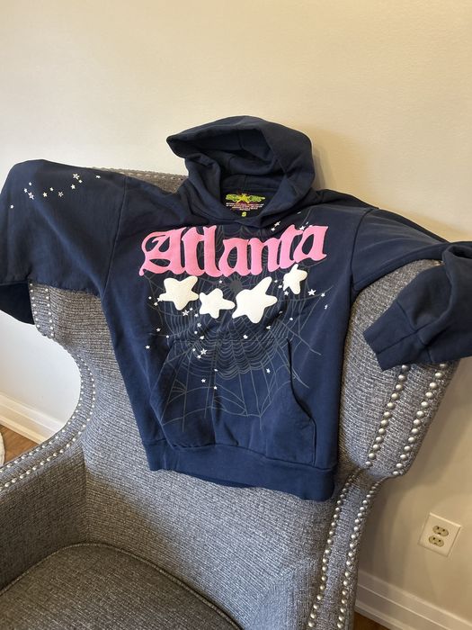 Sp5der Atlanta Hoodie Navy