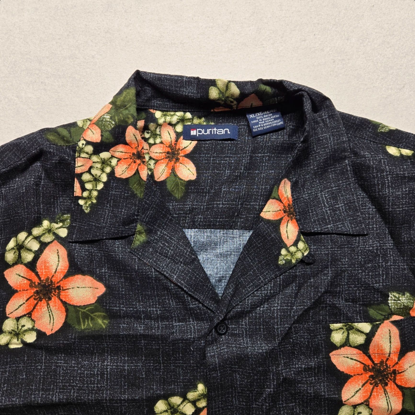 Vintage Puritan Hawaiian Shirt Mens XL Floral Button-Up Short Sleeve Aloha Size US XL / EU 56 / 4 - 2 Thumbnail