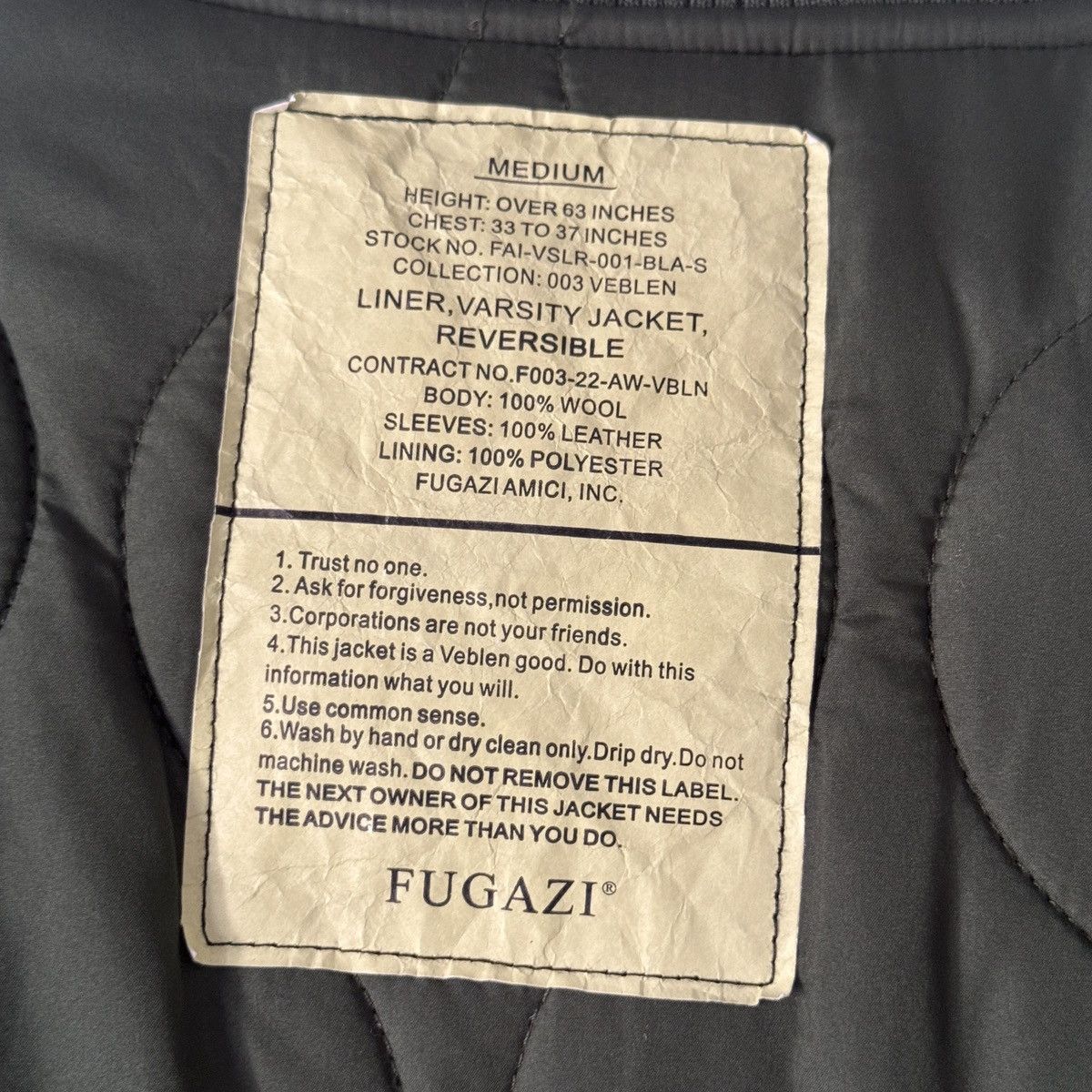 Fugazi Fugazi Varsity Jacket Size US M / EU 48-50 / 2 - 3 Thumbnail