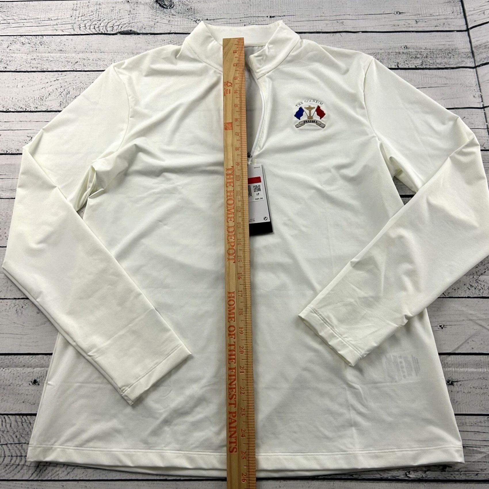 Nike Nike Dri-Fit Slim Pullover Jacket Women's Large White Golf Shirt Size L / US 10 / IT 46 - 5 Thumbnail