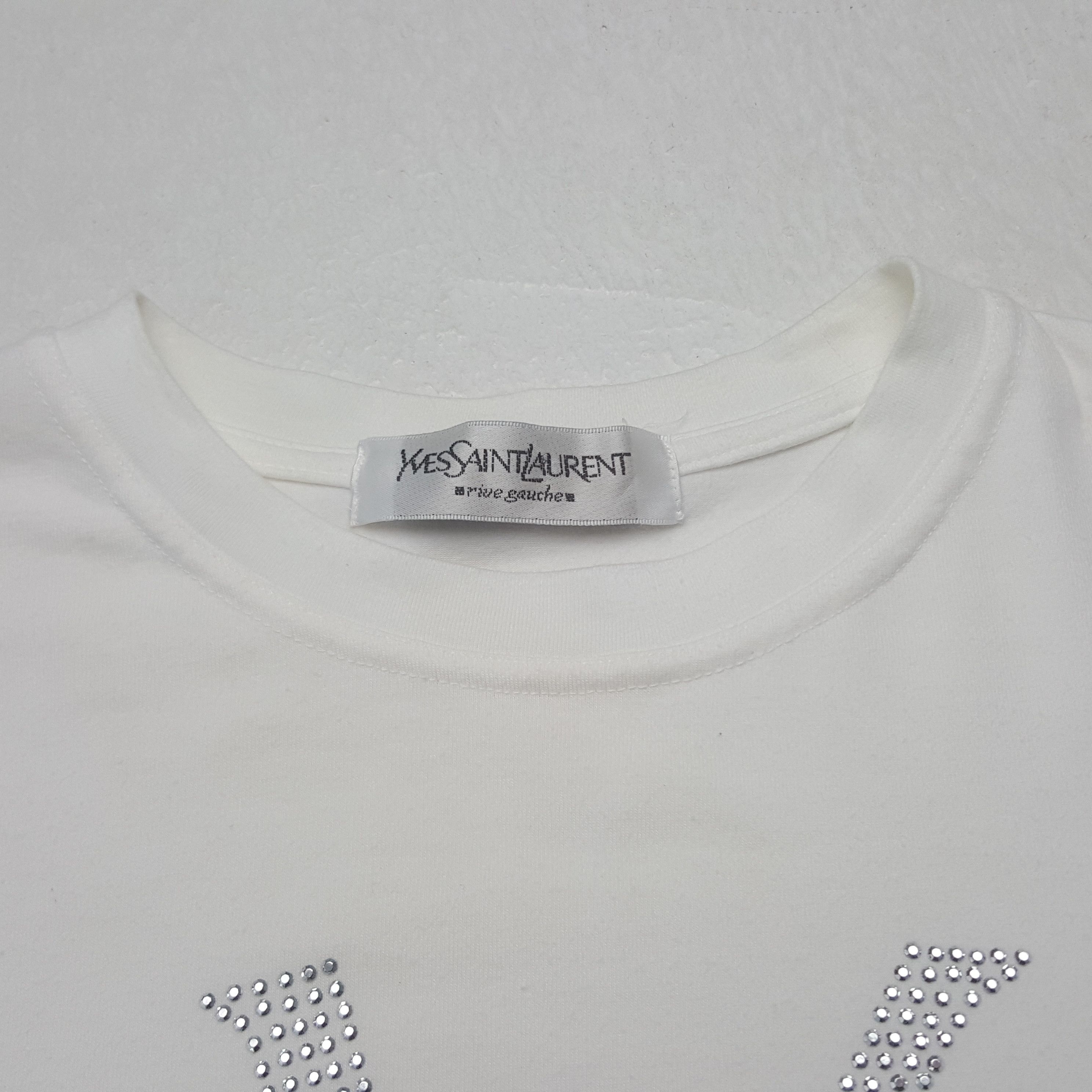 Yves Saint Laurent Vintage Yves Saint Laurent Italian Tshirt C301N28 Size US XXS / EU 40 - 4 Thumbnail