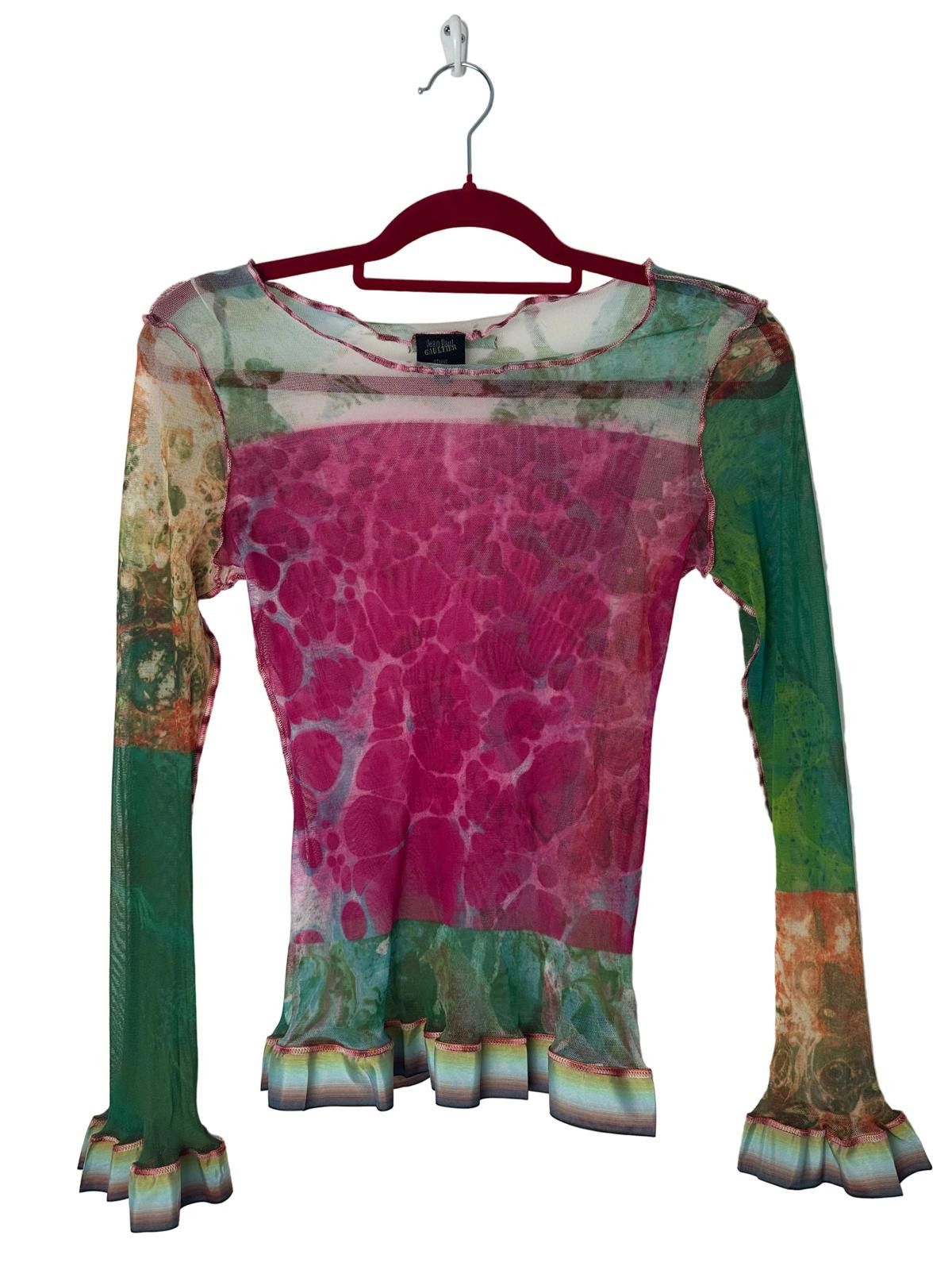 Jean Paul Gaultier Jean Paul Gaultier S/S 2000 Runway Bacteria Print Top Size M / US 6-8 / IT 42-44 - 3 Thumbnail
