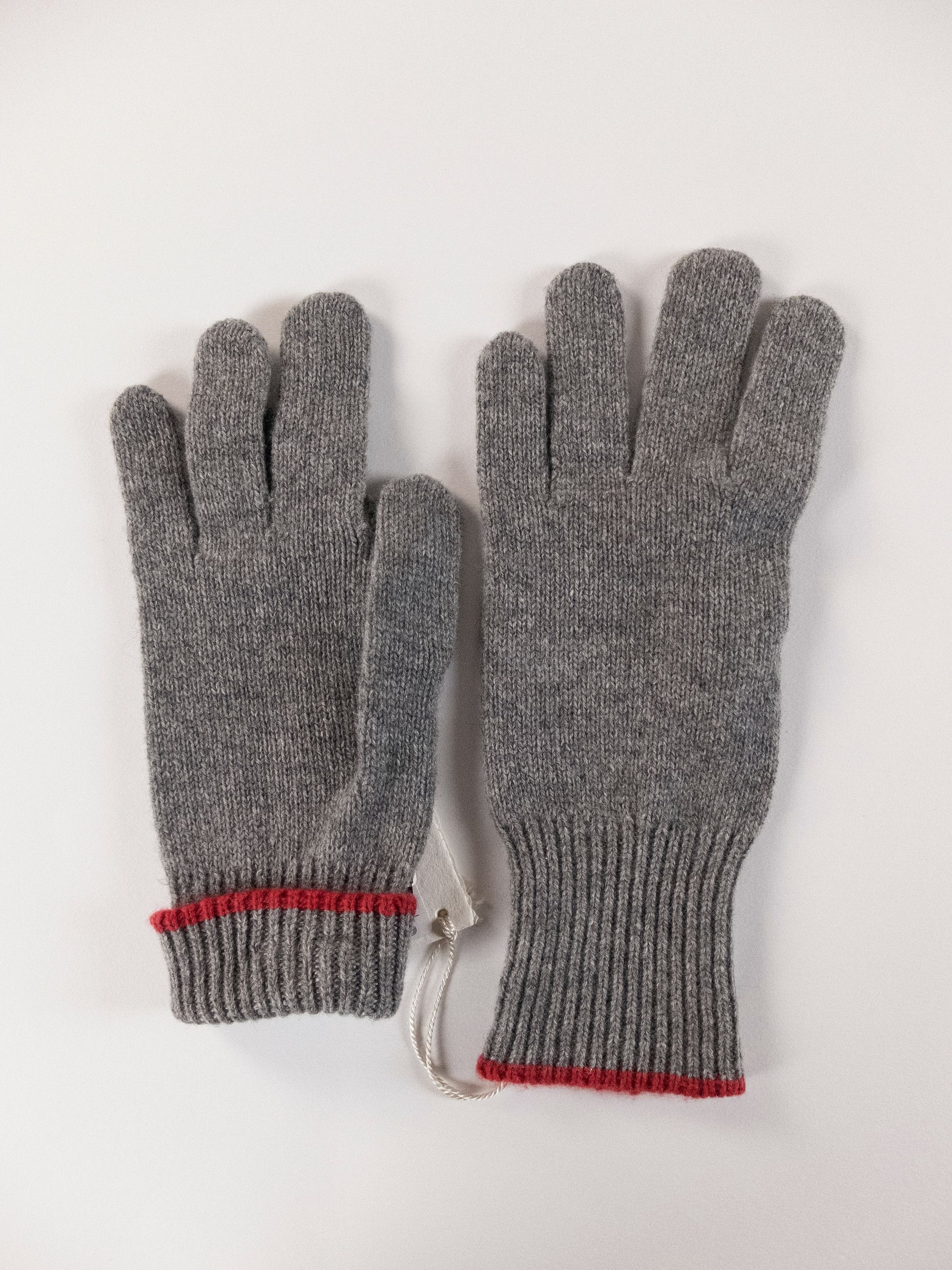 Brunello Cucinelli BRUNELLO CUCINELLI gray cashmere knit gloves Large Size ONE SIZE - 5 Thumbnail