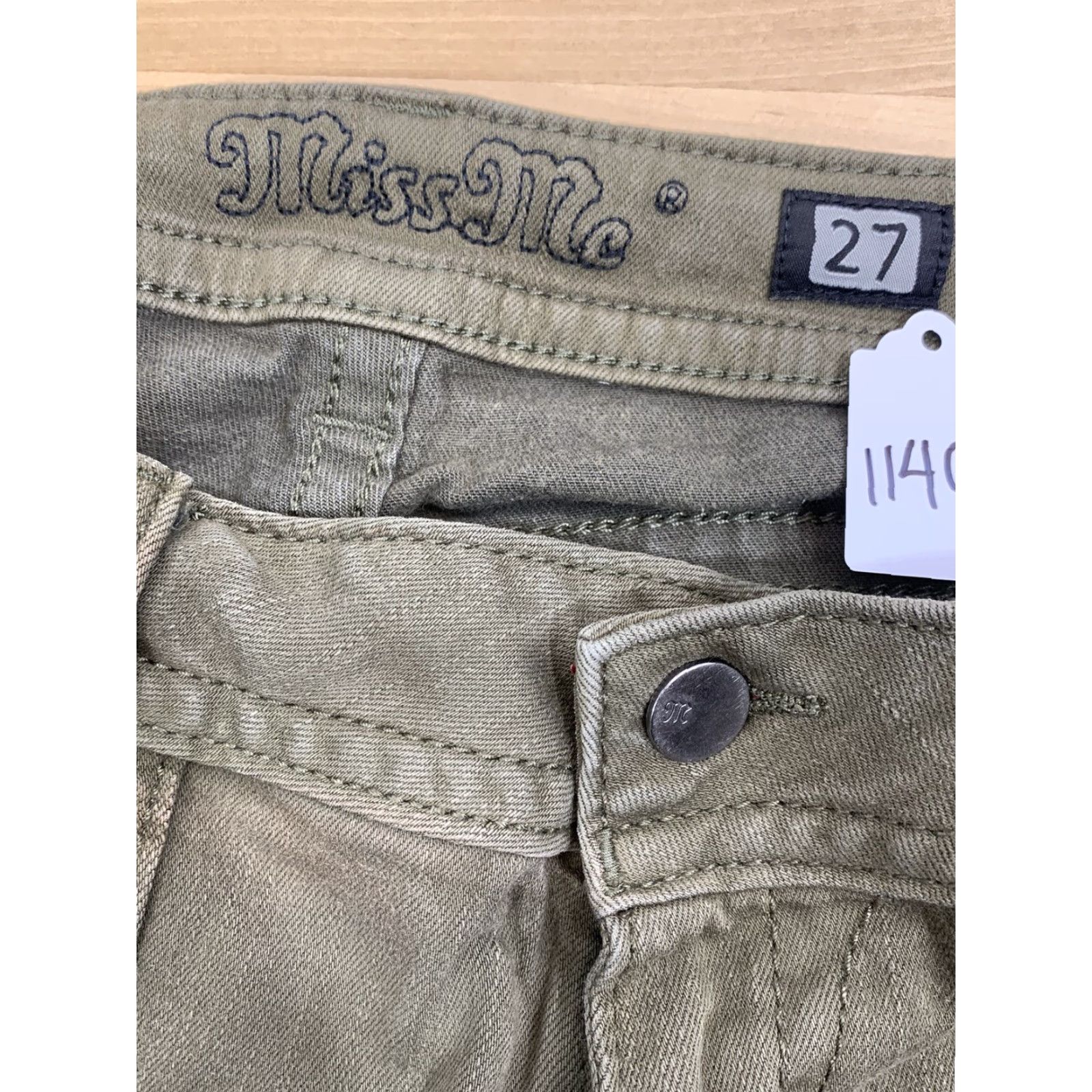 Miss Me Miss Me Women's Jeans Mid-Rise Easy Skinny Green Size 27 Size 27" / US 4 / IT 40 - 4 Thumbnail