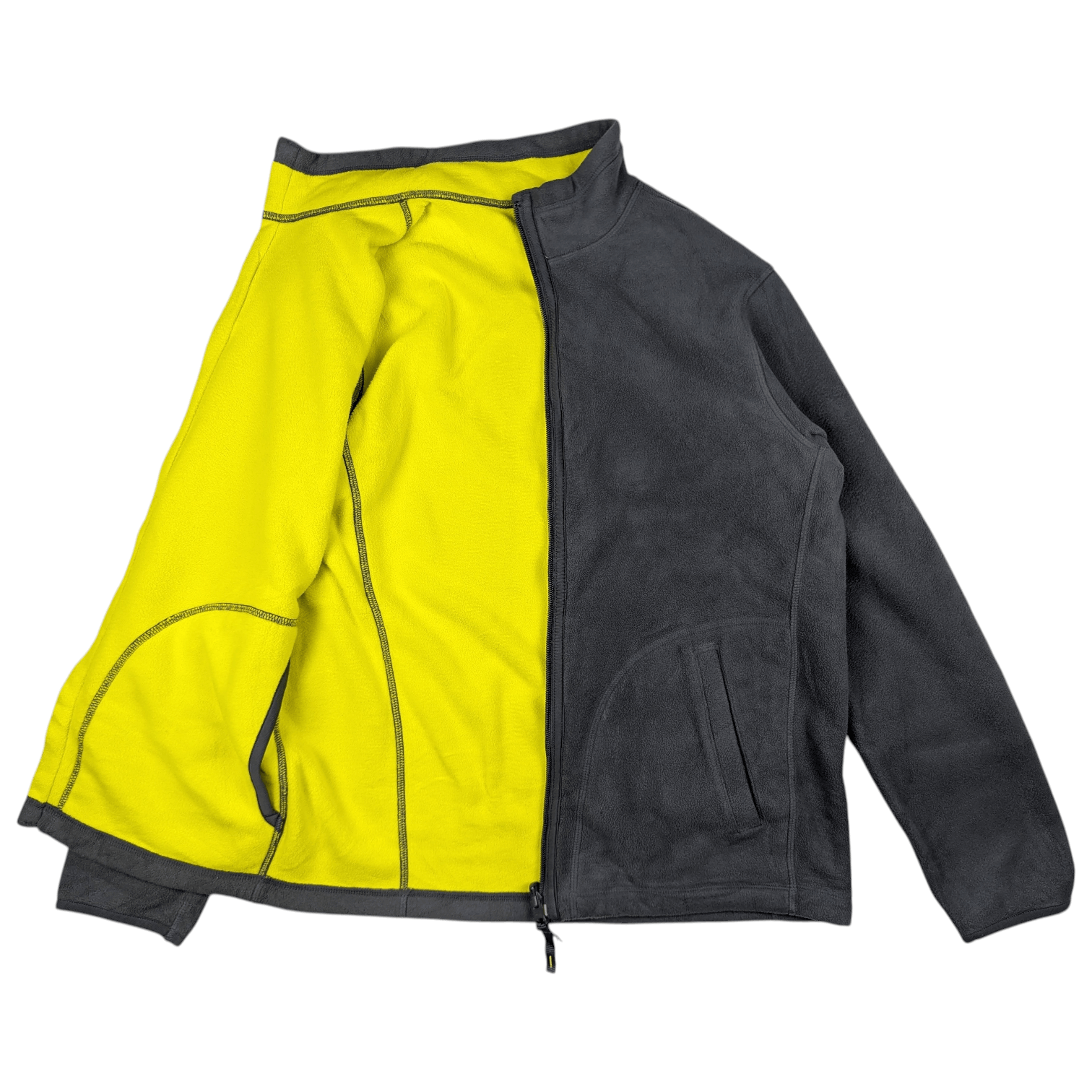 Uniqlo UNIQLO Reversible Grey Yellow Sherpa Fleece Jacket Size US S / EU 44-46 / 1 - 6 Thumbnail