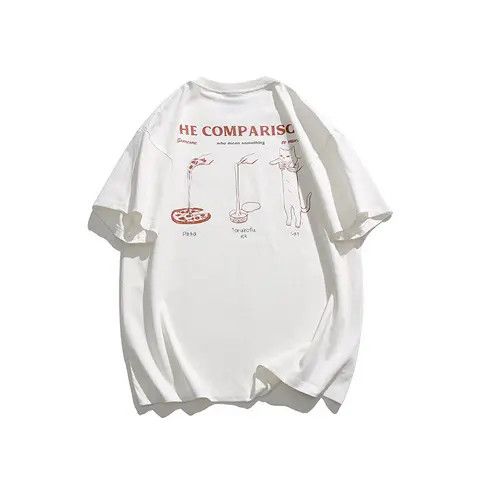 Other Cat print white casual all-match tee Size US L / EU 52-54 / 3 - 5 Thumbnail