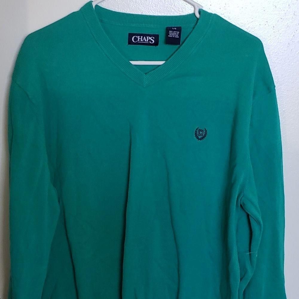Chaps CT1045a Chaps Mens Teal Sweater L/G Size US S / EU 44-46 / 1 - 1 Thumbnail
