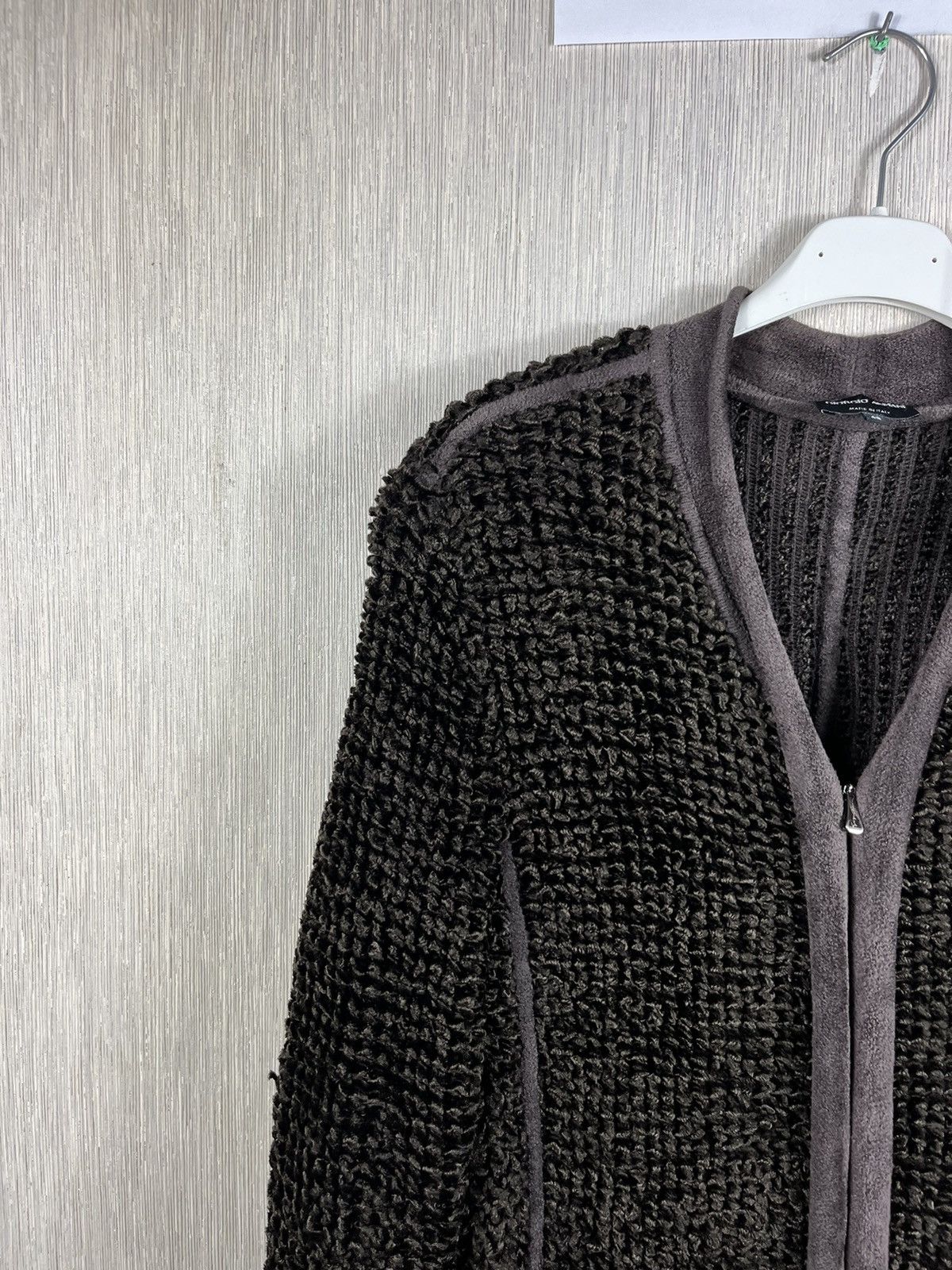 Armani × Designer × Giorgio Armani Giorgio Armani long velvet zip cardigan sweater coat jacket Size XL / US 12-14 / IT 48-50 - 5 Thumbnail
