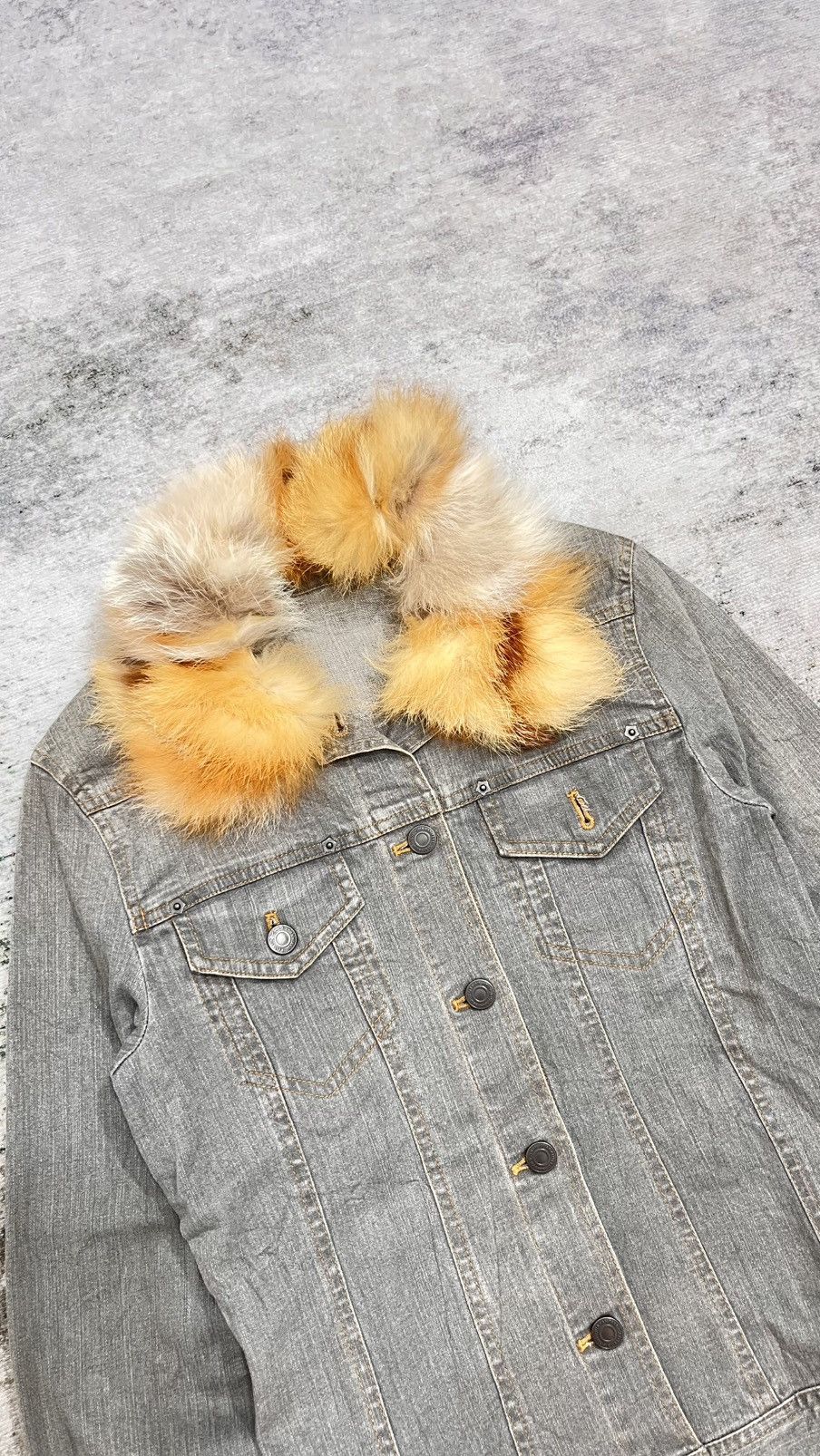 Japanese Brand 2000s Fur Trucker denim jacket Size S / US 4 / IT 40 - 3 Thumbnail