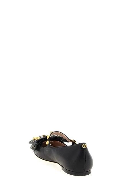 Valentino Valentino Rockstud Black Leather Flats New Authentic Size US 8.5 / IT 38.5 - 4 Thumbnail
