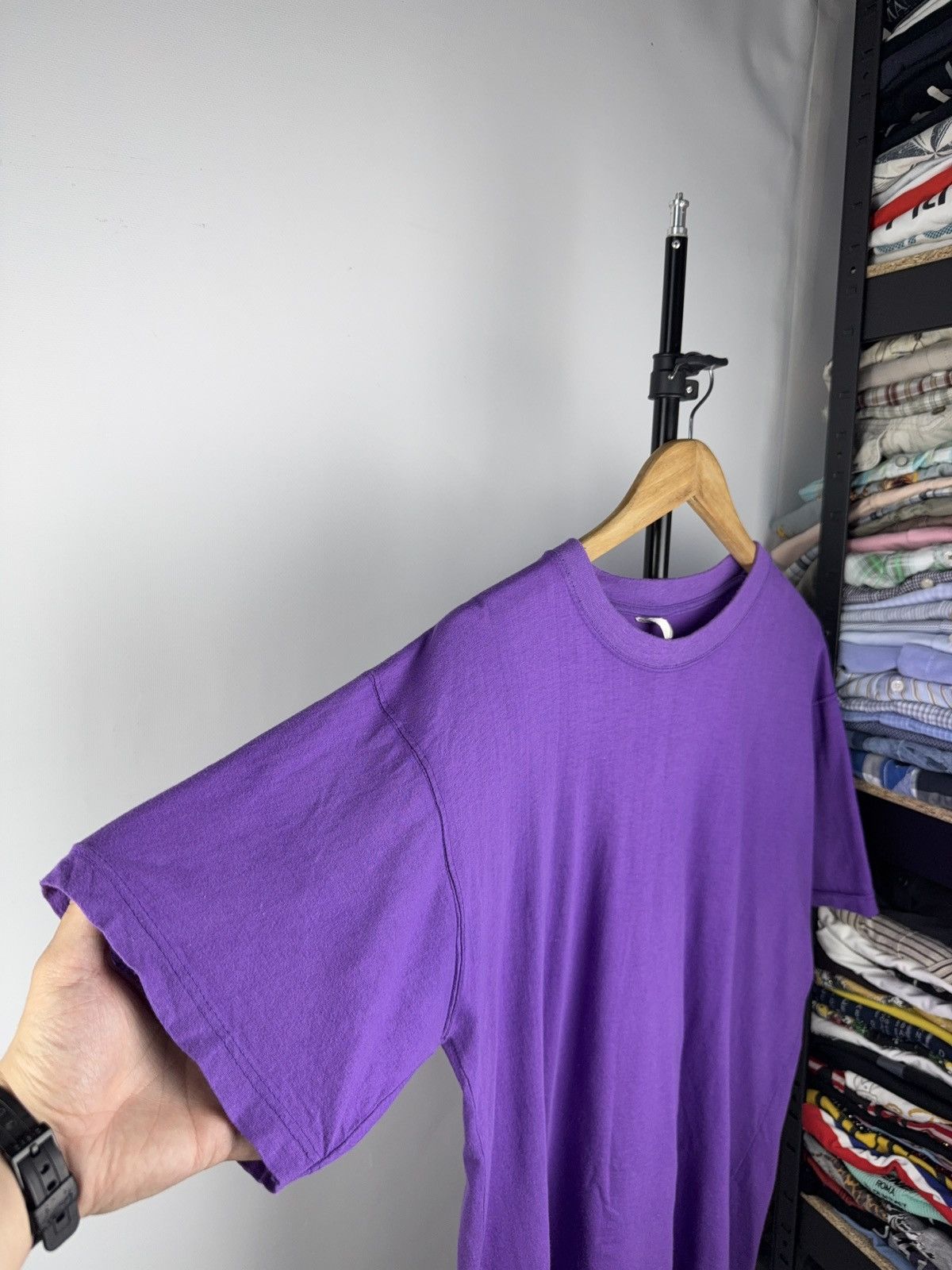 Japanese Brand × Vintage Vintage 80s Japanese Style Faded Blank Tee shirt Y2K rare Size US XL / EU 56 / 4 - 4 Thumbnail