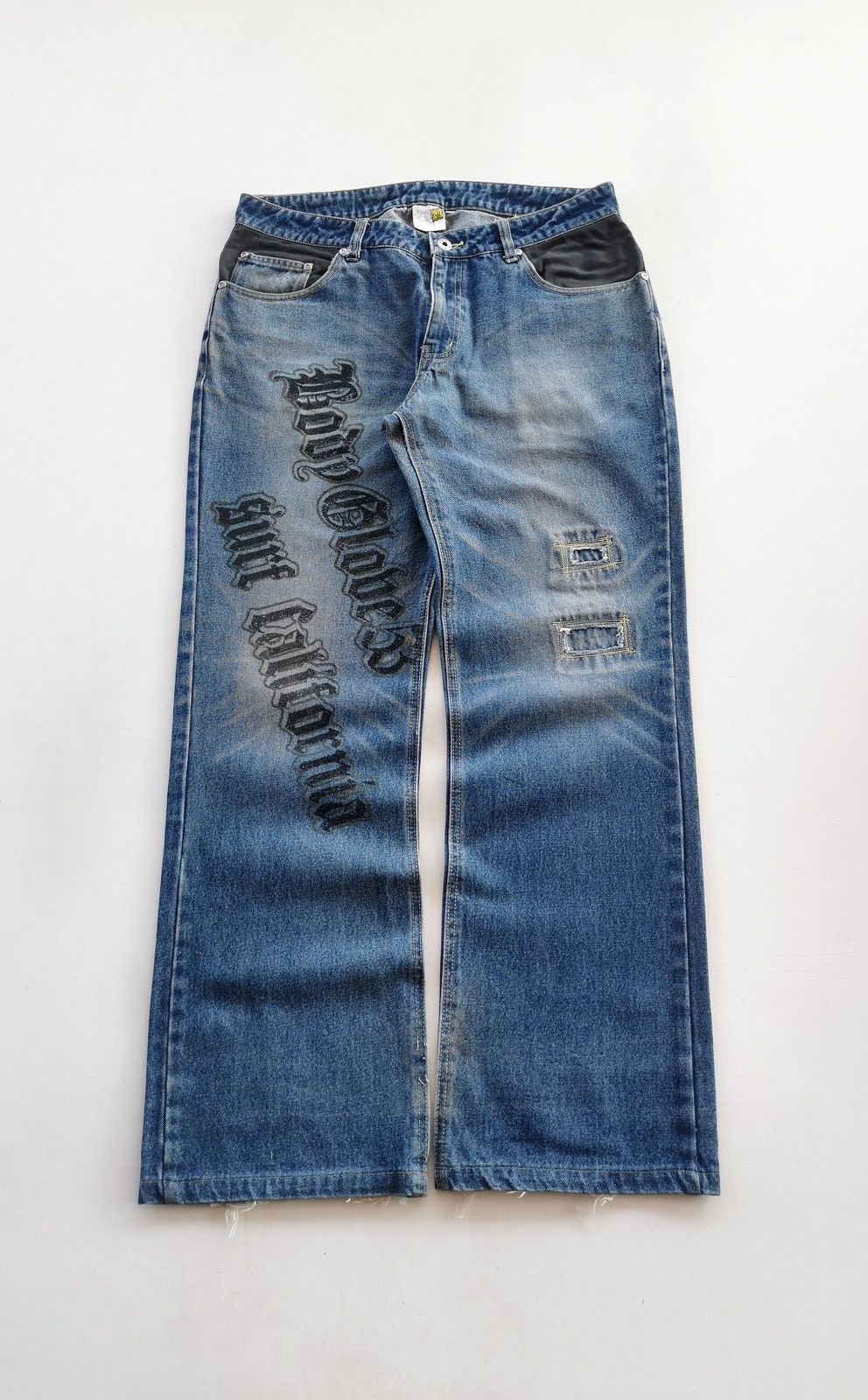 Vintage Vintage Body Glove Signature Print Loose Fit Jeans Size US 33 - 1 Thumbnail