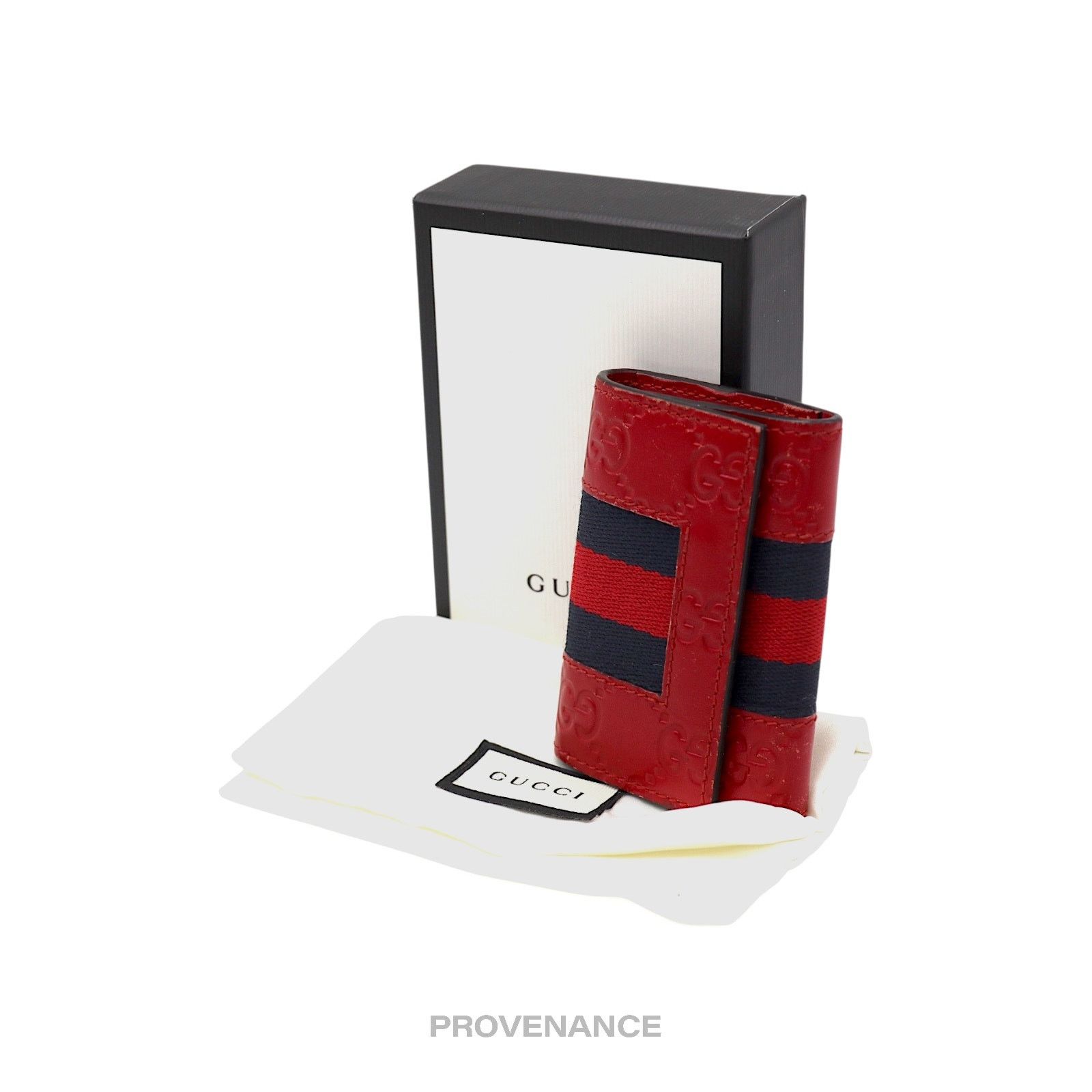 Gucci 🔴 Gucci GG Web 6 Key Holder - Red Guccissima Leather Size ONE SIZE - 2 Thumbnail