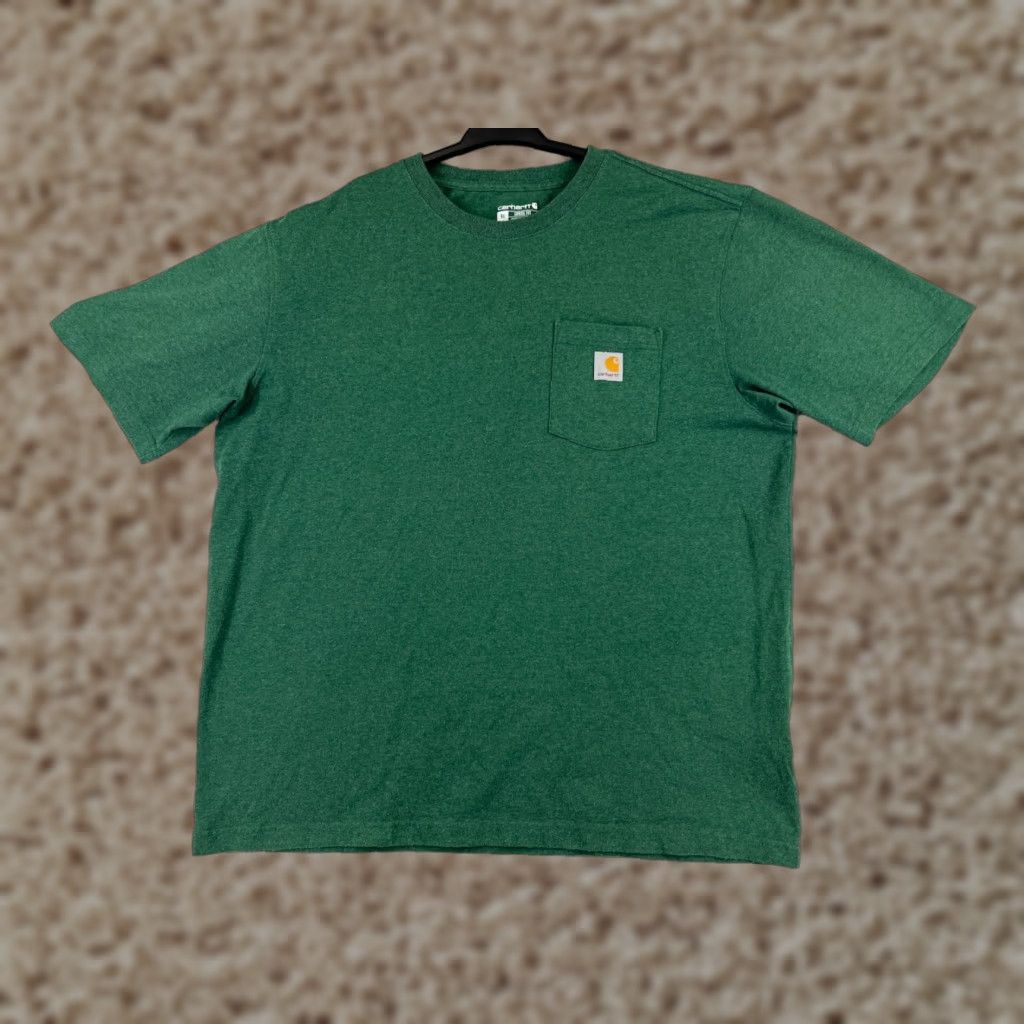 Carhartt Carhartt Shirt Men Extra Large Green Short Sleeve Pocket Crew Neck Cotton Blend T-Shirt Embroidered Logo Size US XL / EU 56 / 4 - 1 Thumbnail