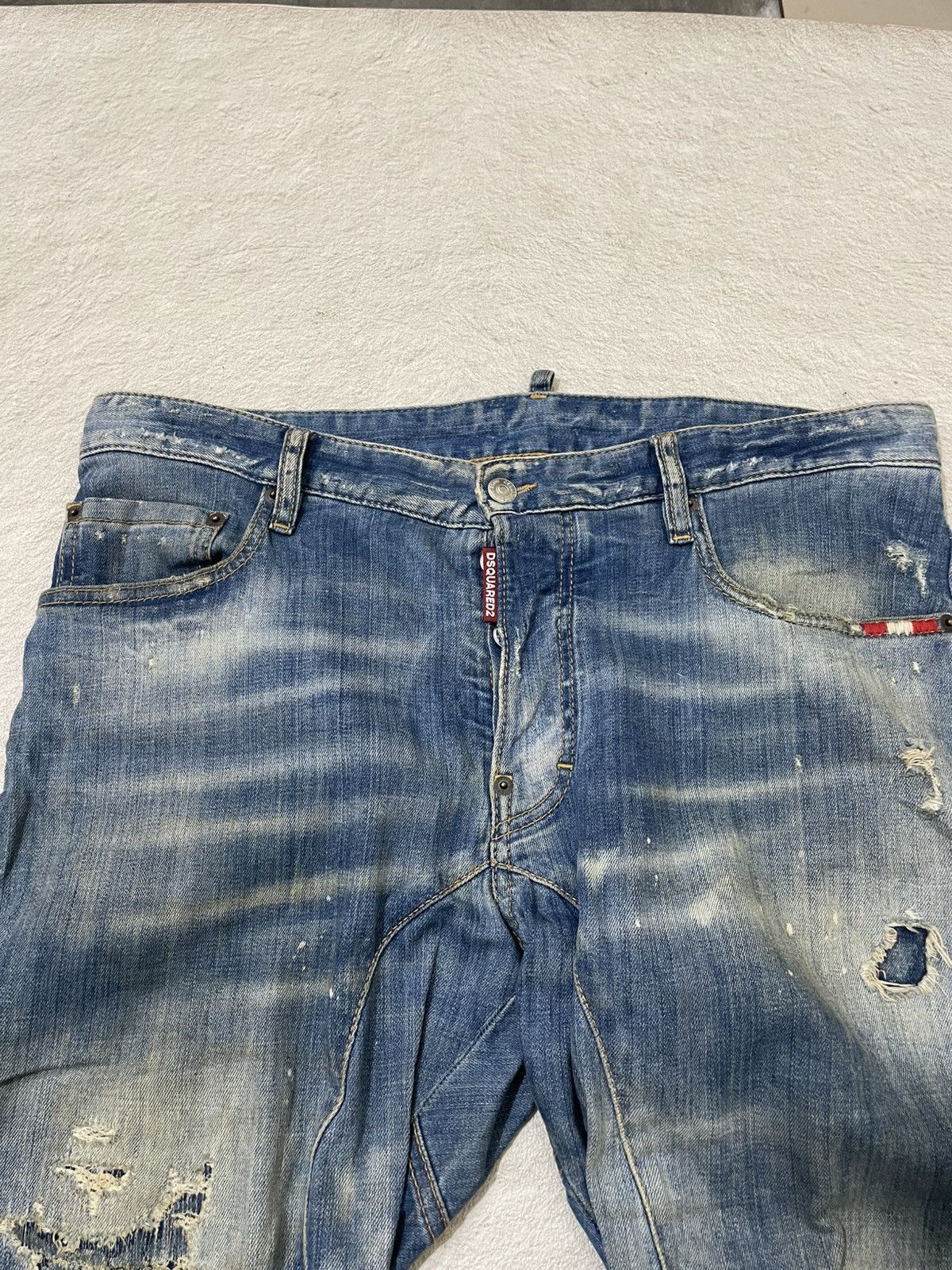 Dsquared2 00s Dsquared Distressed Denim Heavy Fade Destroyed Y2K japan Size US 36 / EU 52 - 5 Thumbnail