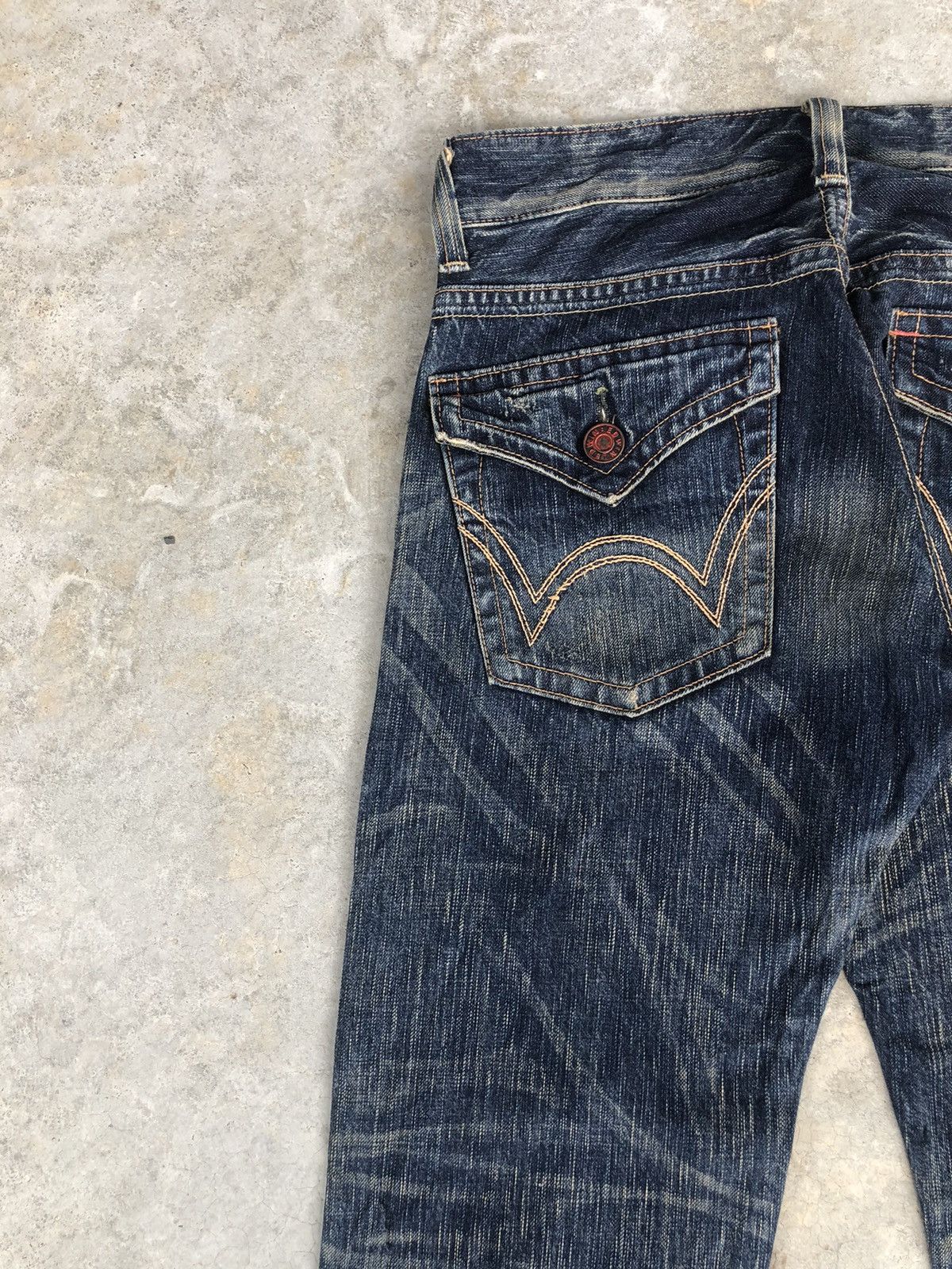 If Six Was Nine Japanese Edwin 503 Flared Jeans Bootcut Distressed Jeans Size US 31 - 9 Thumbnail